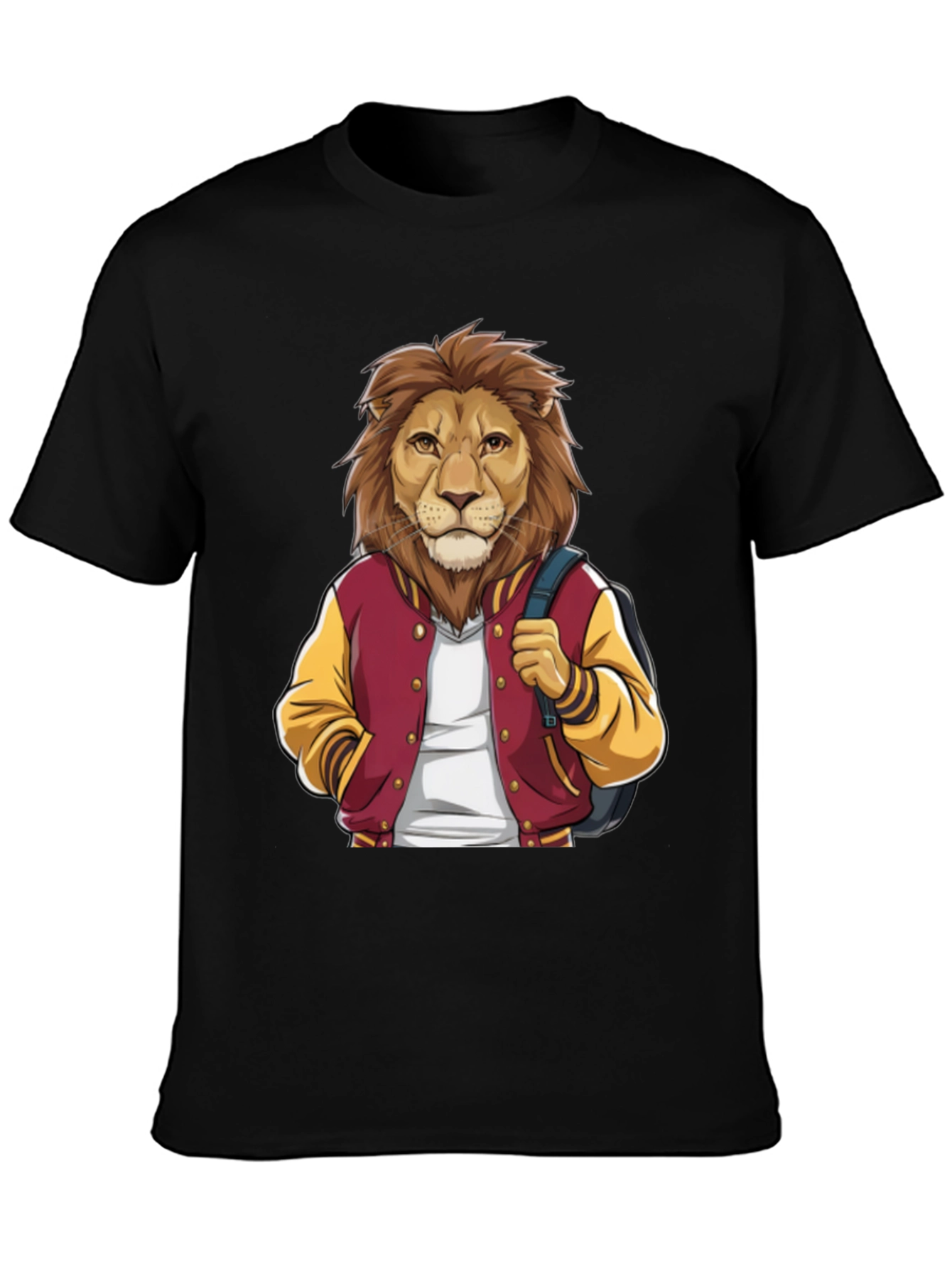 Lion Student Black T-Shirt