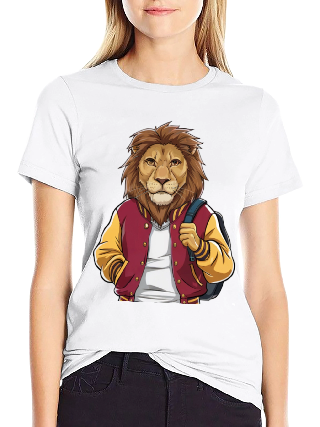 Lion Student Black T-Shirt