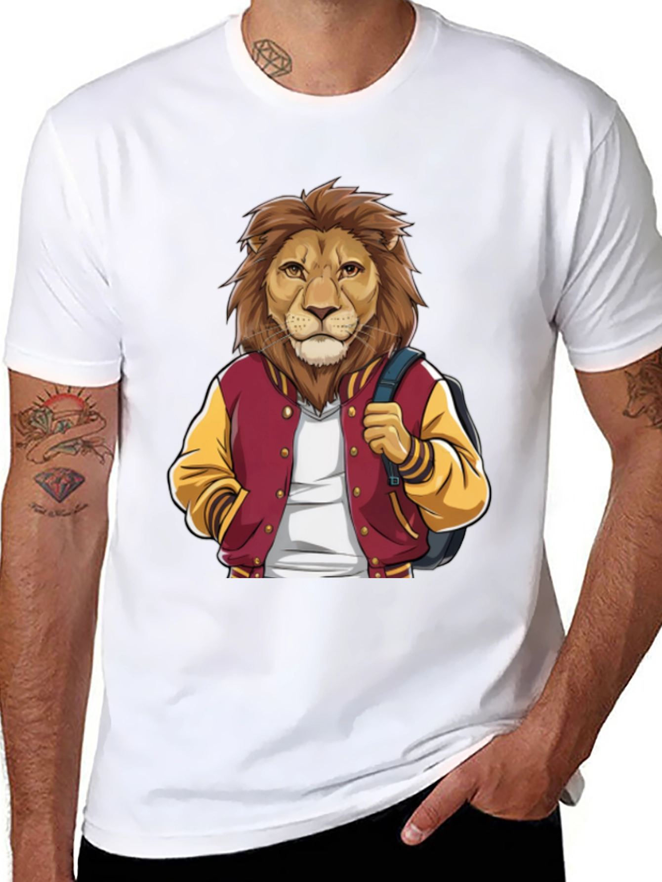 Lion Student Black T-Shirt