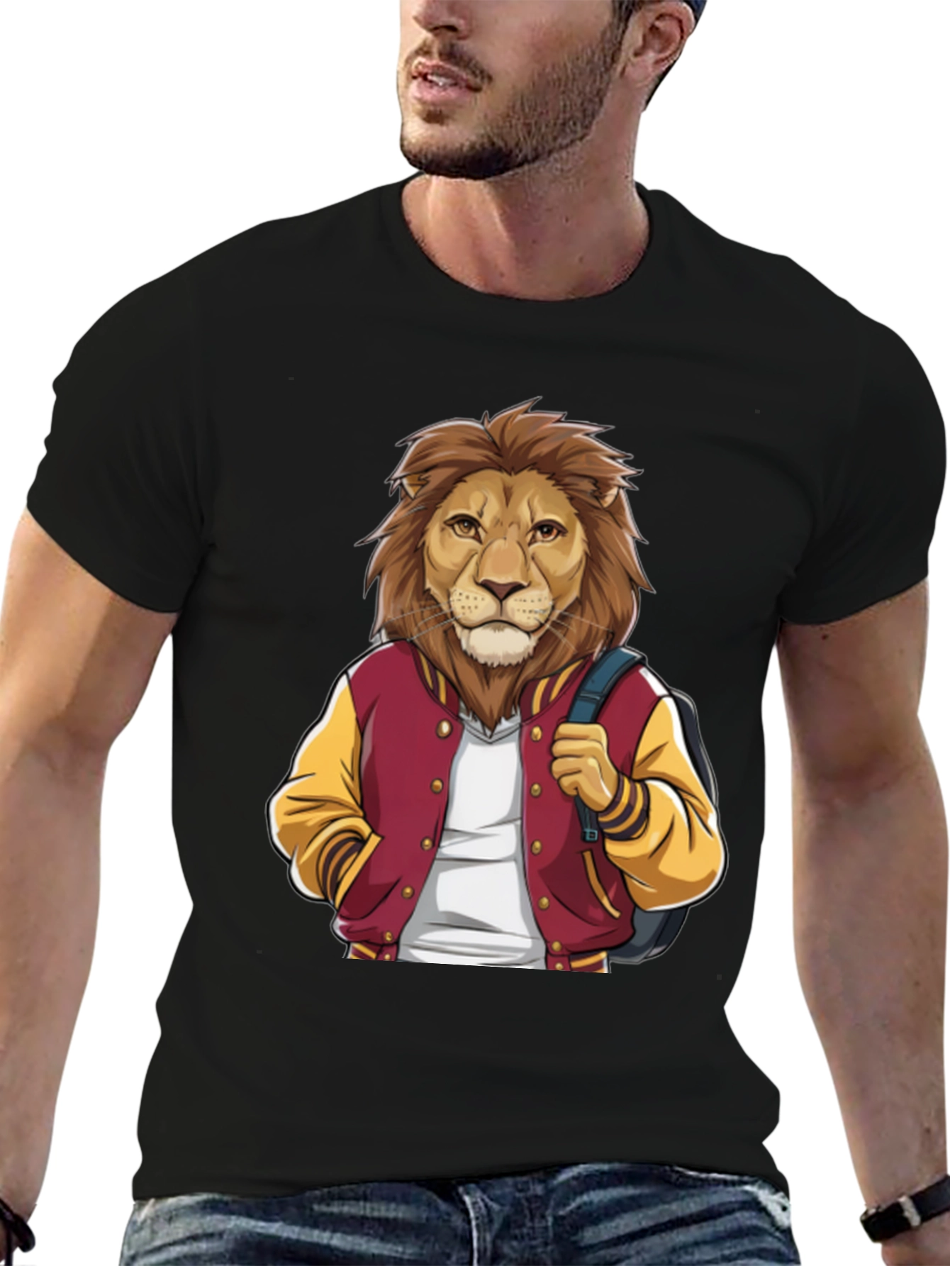 Lion Student Black T-Shirt