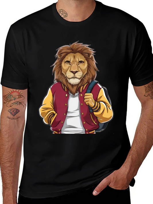 Lion Student Black T-Shirt