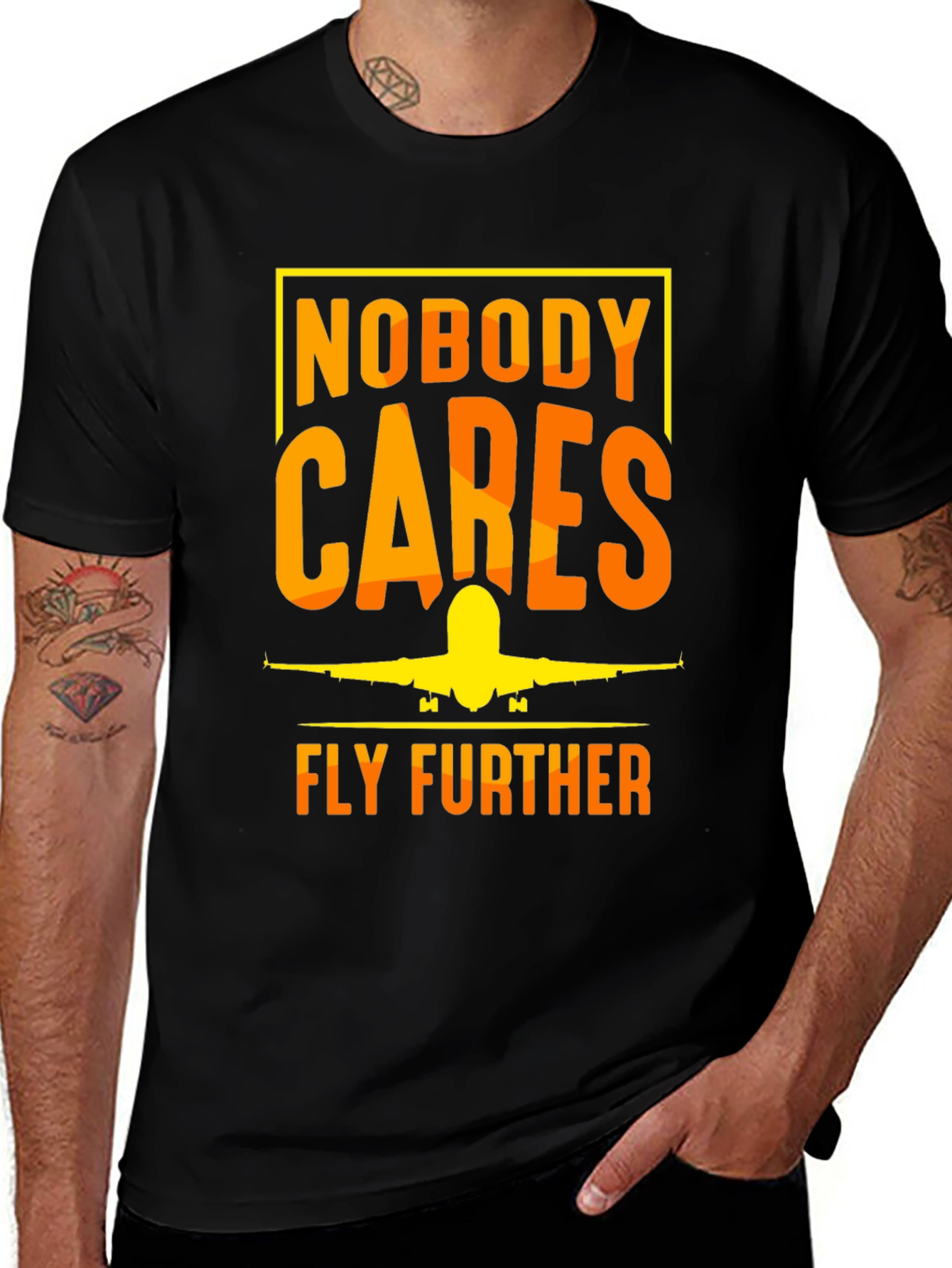 Nobody Cares Fly Further T-Shirt - Aviation Tee
