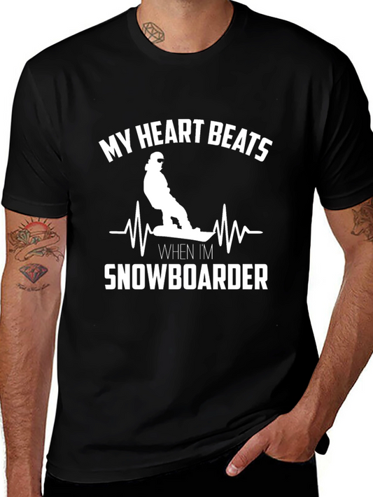 Snowboarder Heartbeat T-Shirt