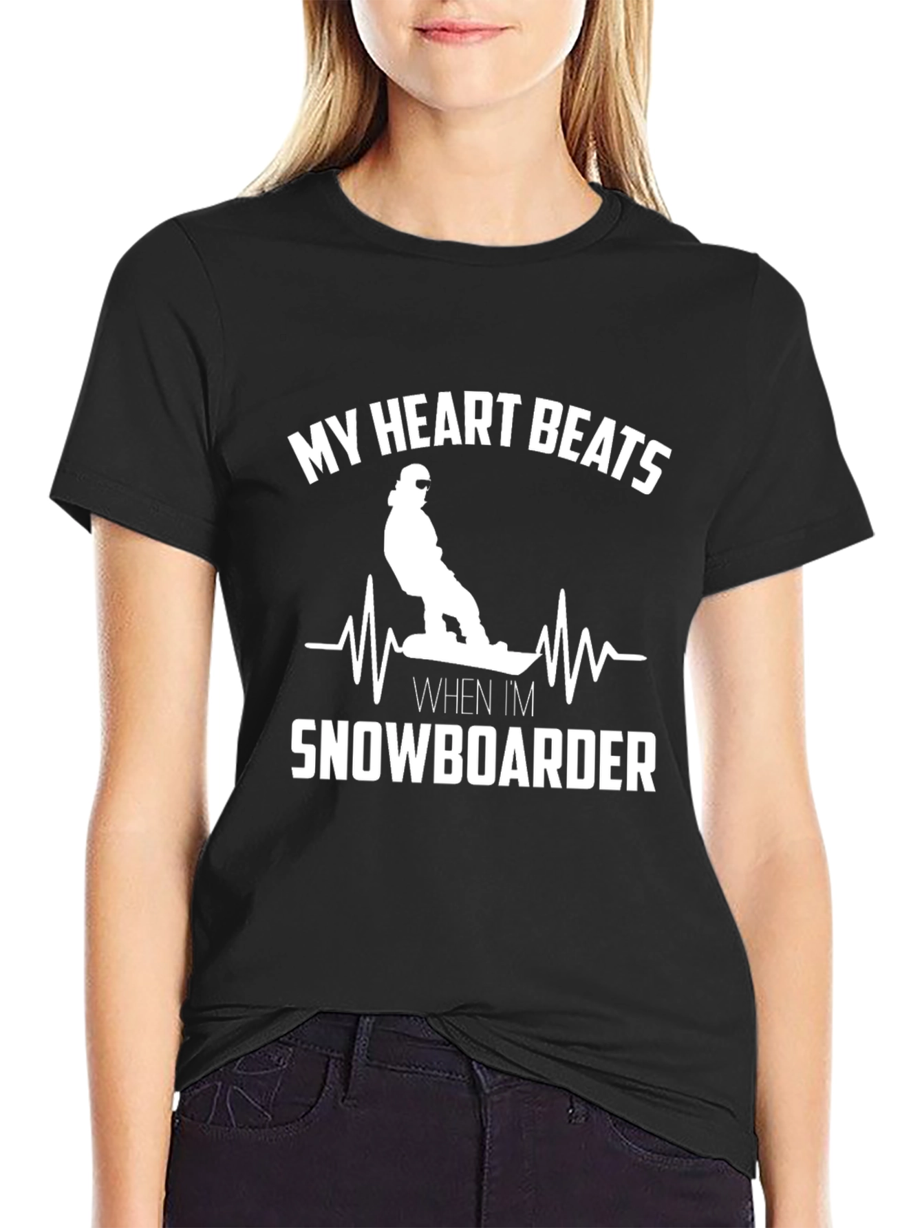 Snowboarder Heartbeat T-Shirt