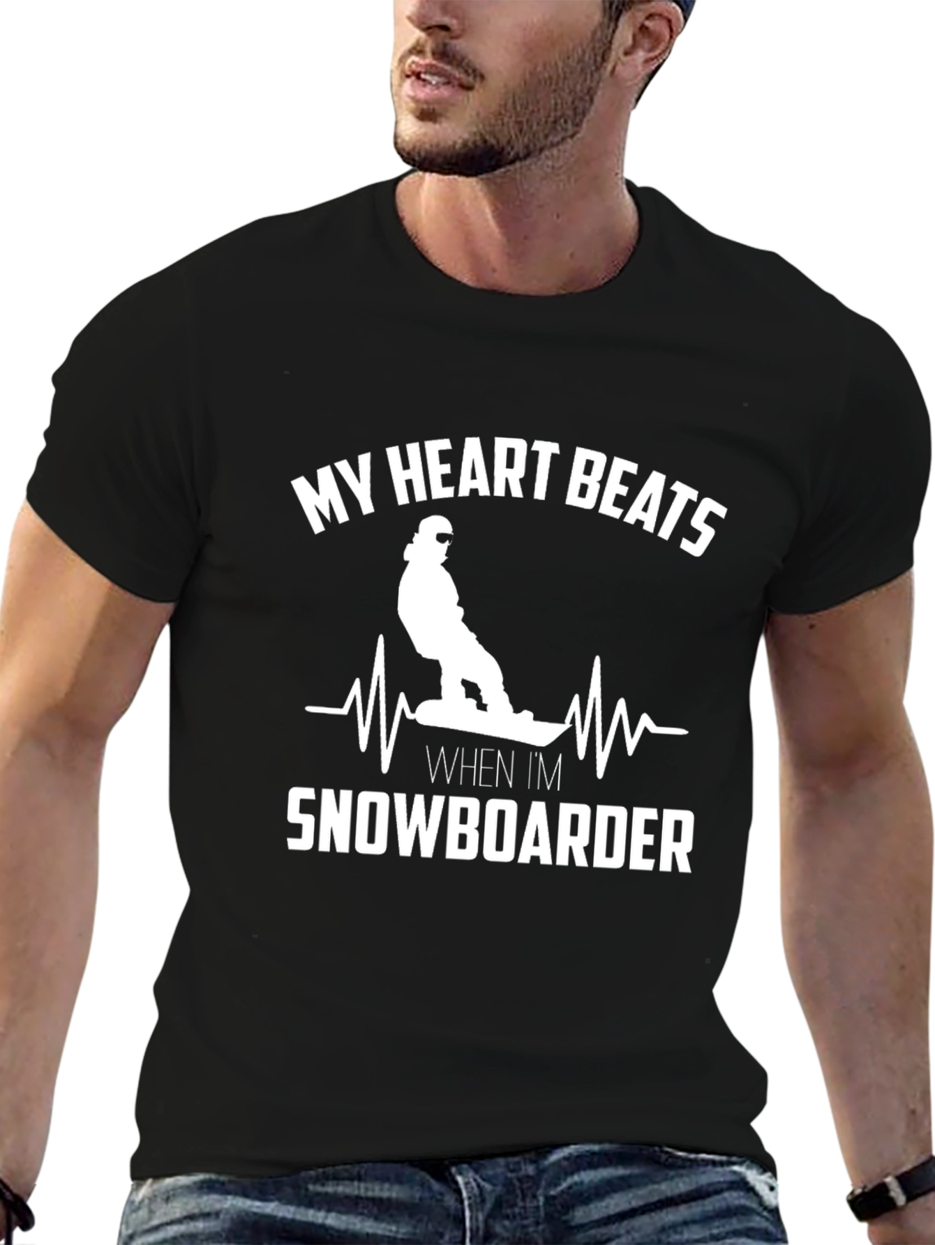 Snowboarder Heartbeat T-Shirt