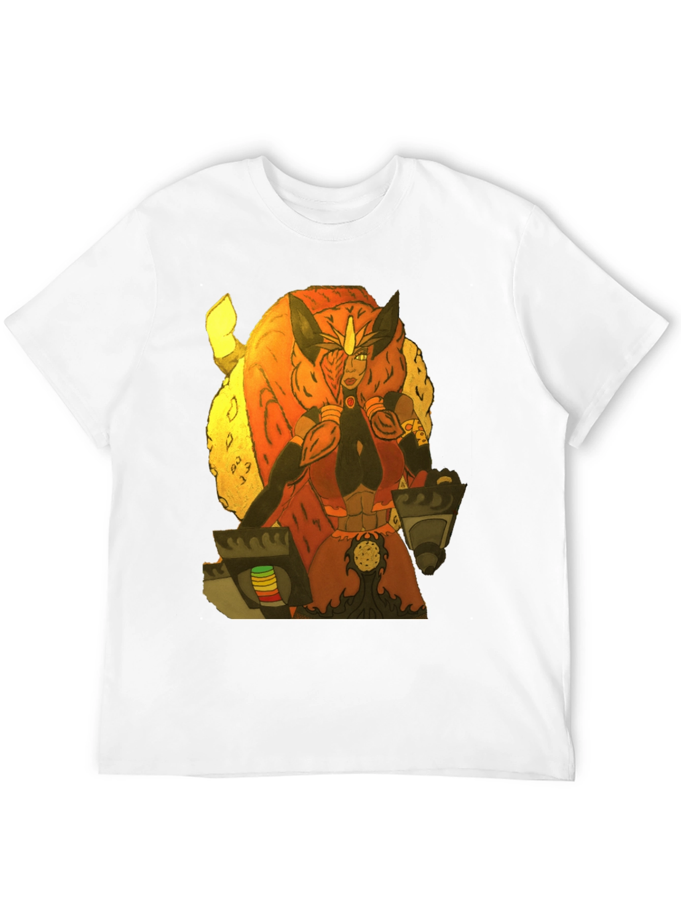Fantasy Character Graphic Print Black T-Shirt