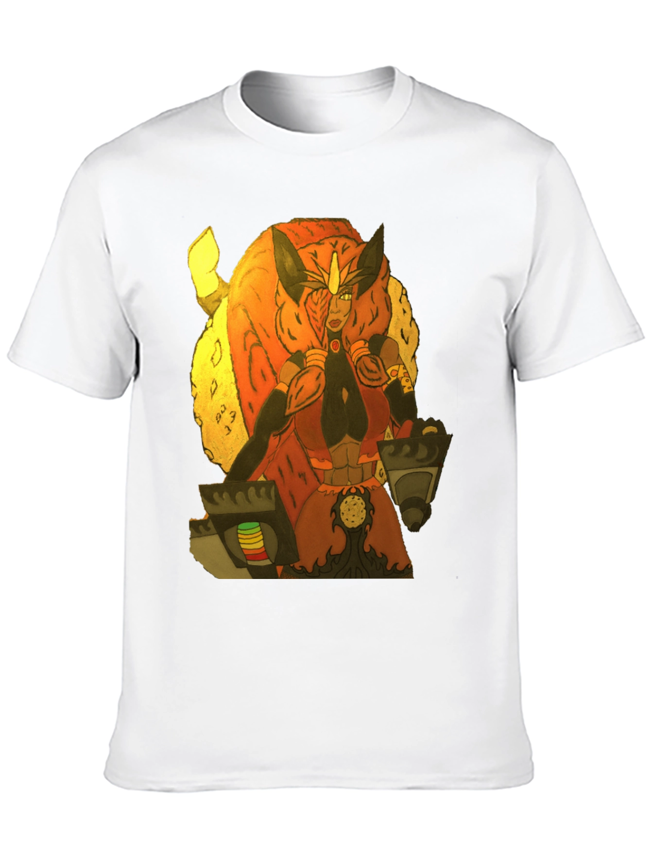 Fantasy Character Graphic Print Black T-Shirt