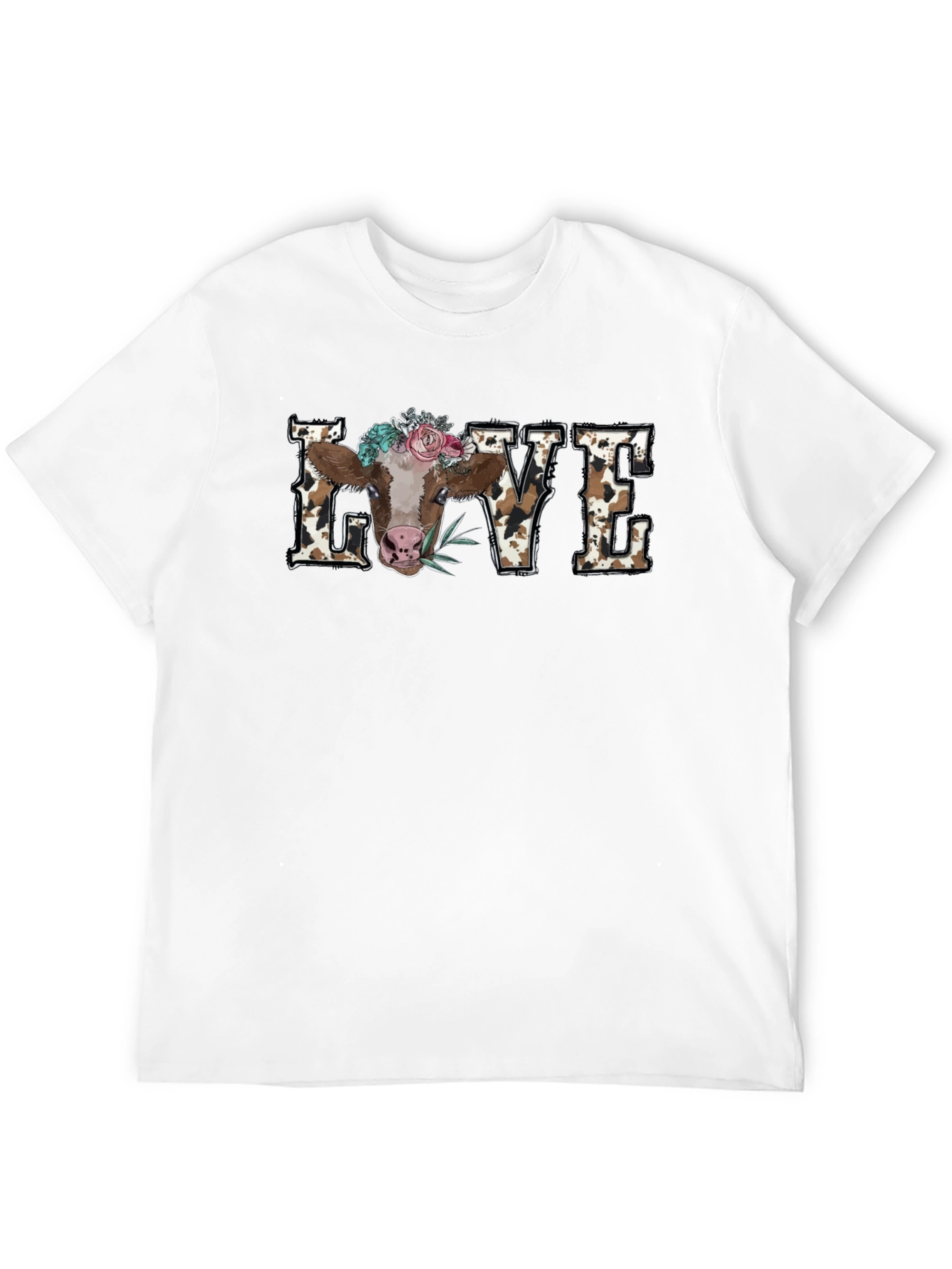 Cow Love Graphic Tee - Farm Animal T-Shirt