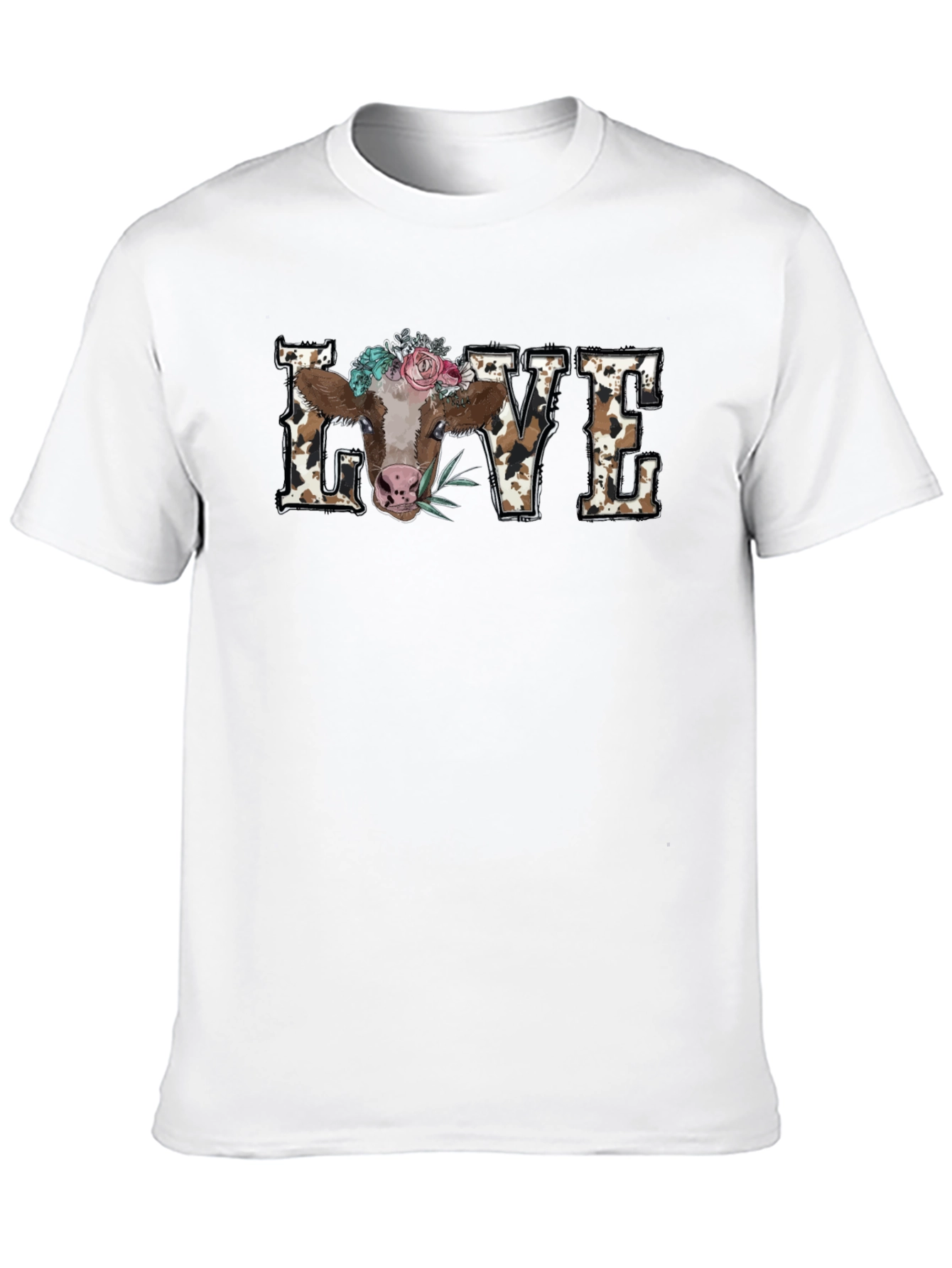 Cow Love Graphic Tee - Farm Animal T-Shirt