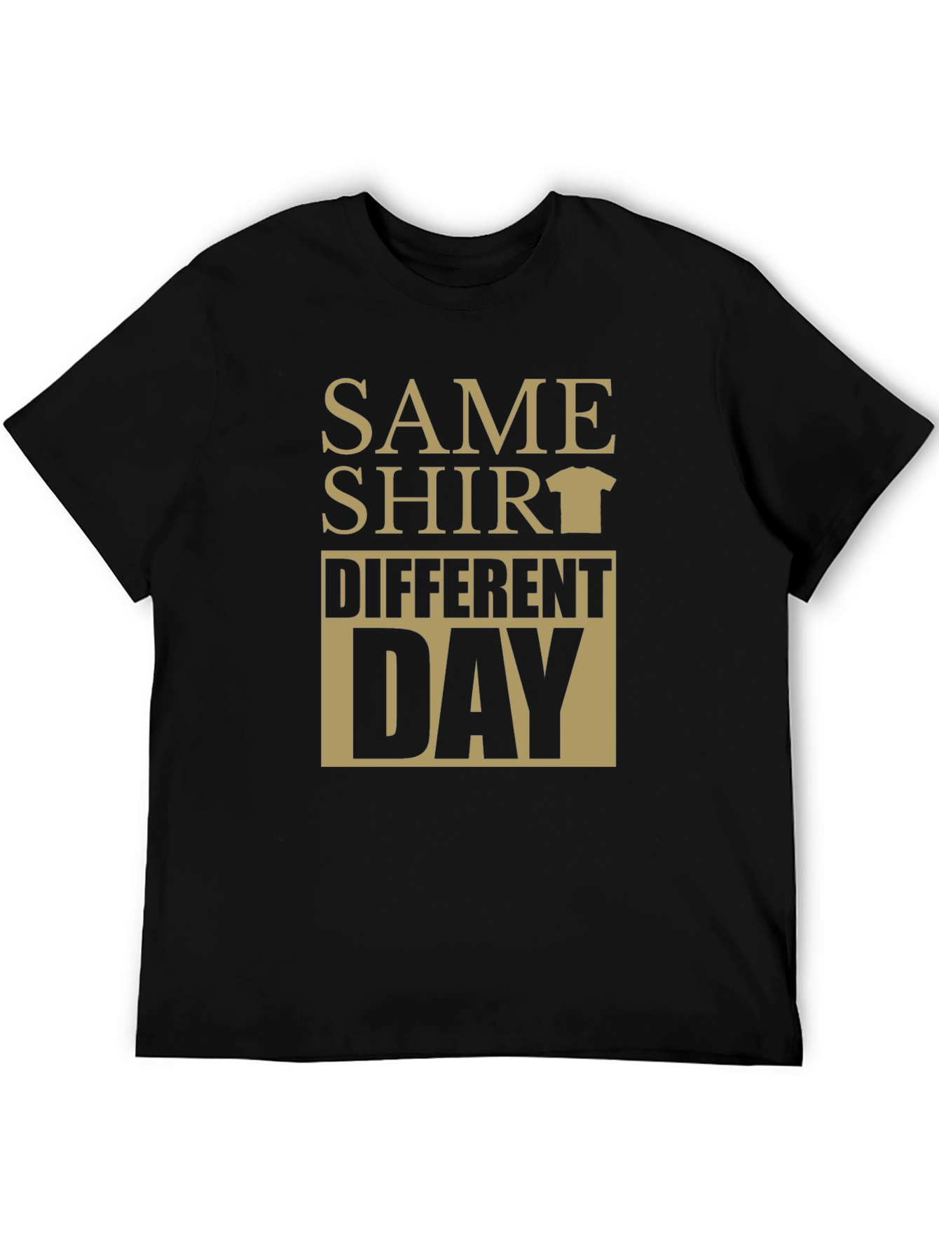 Same Shirt Different Day Graphic Tee - Black