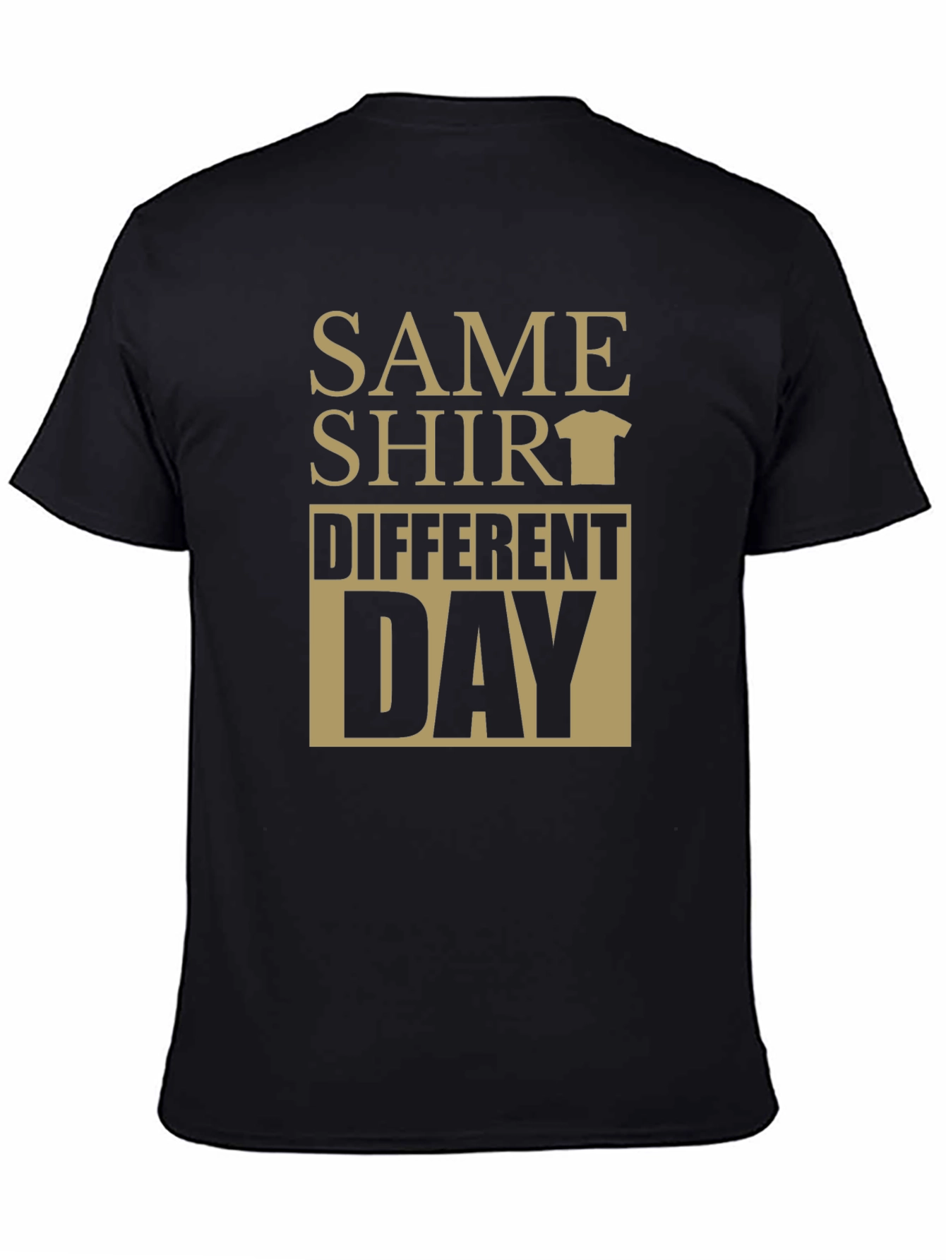 Same Shirt Different Day Graphic Tee - Black