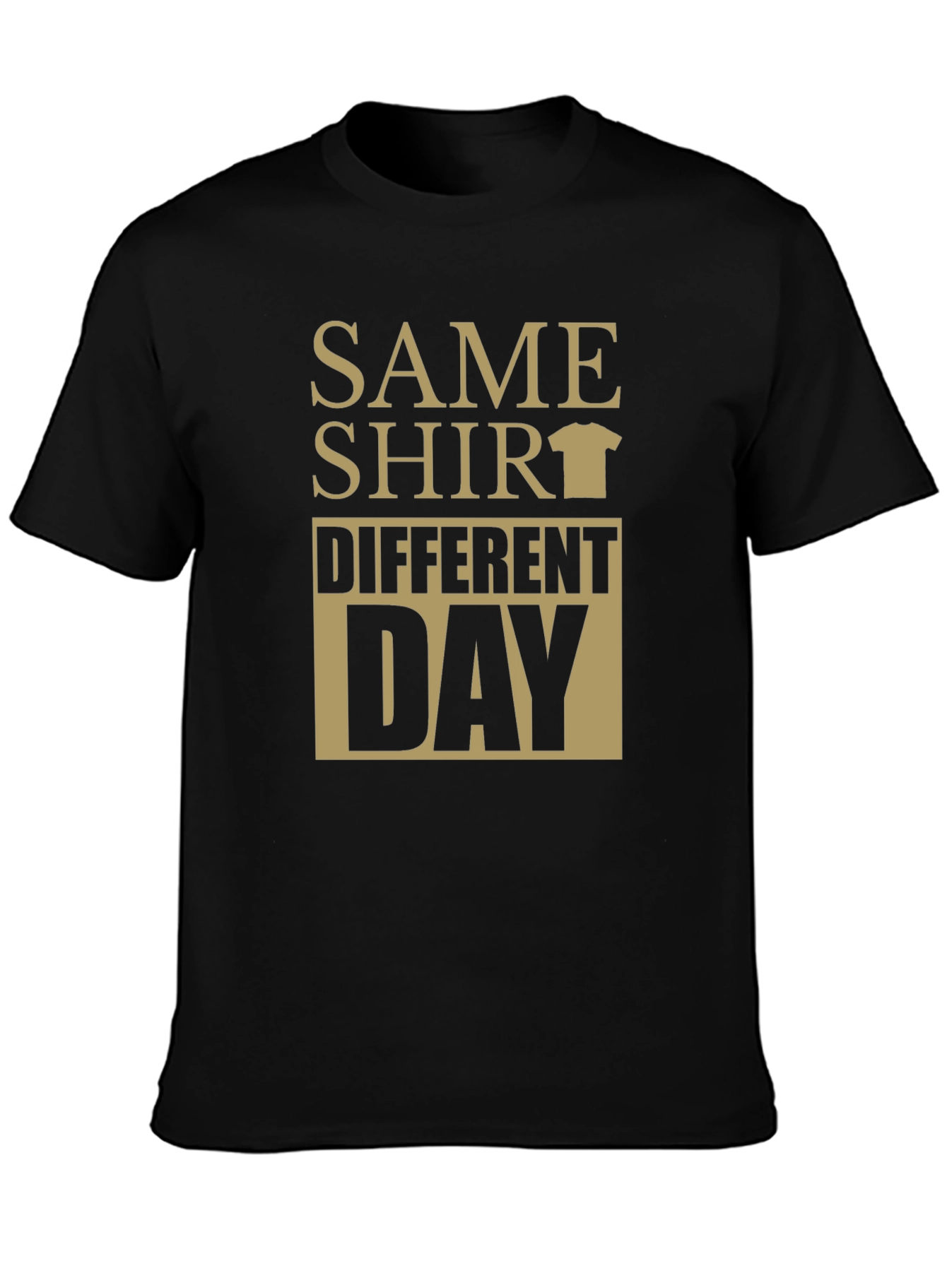 Same Shirt Different Day Graphic Tee - Black