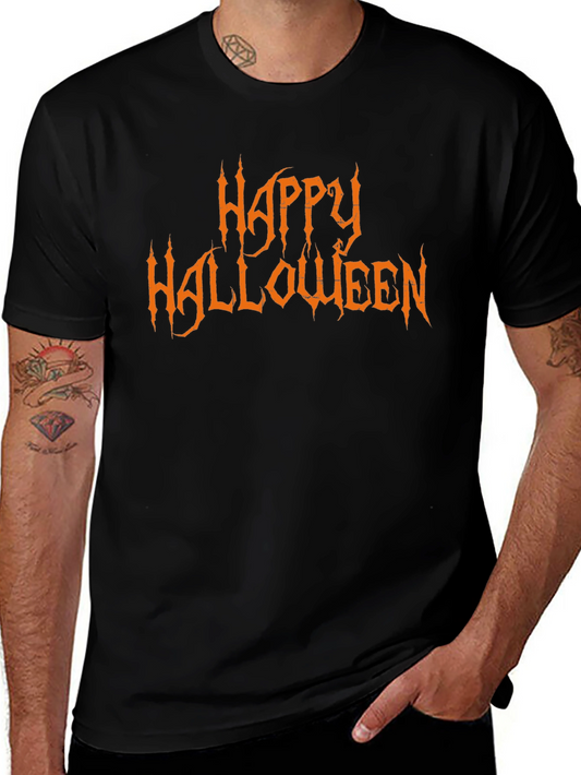 Happy Halloween Graphic Black T-Shirt