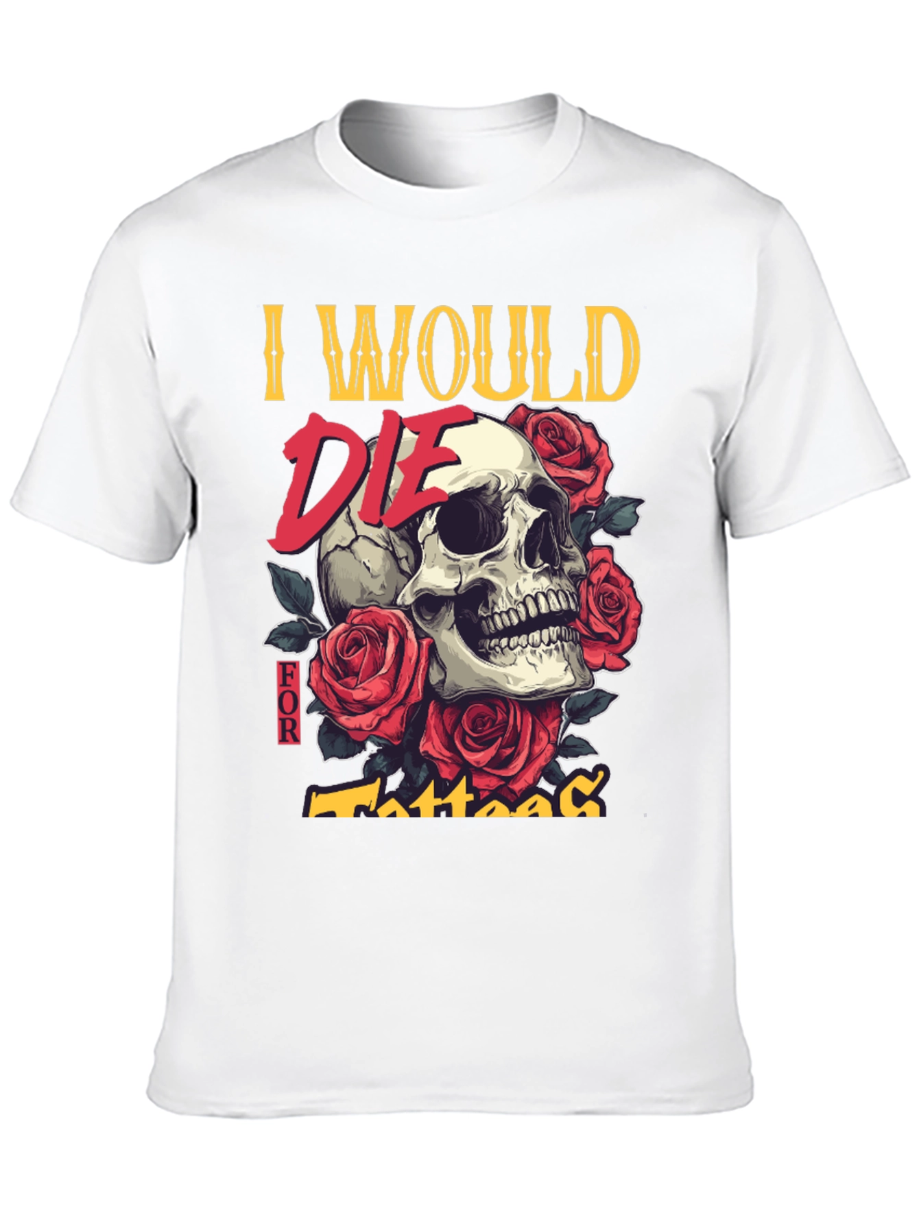 Skull & Roses Tattoo T-Shirt