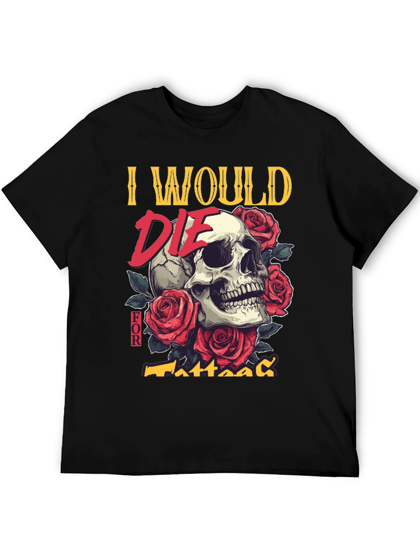 Skull & Roses Tattoo T-Shirt