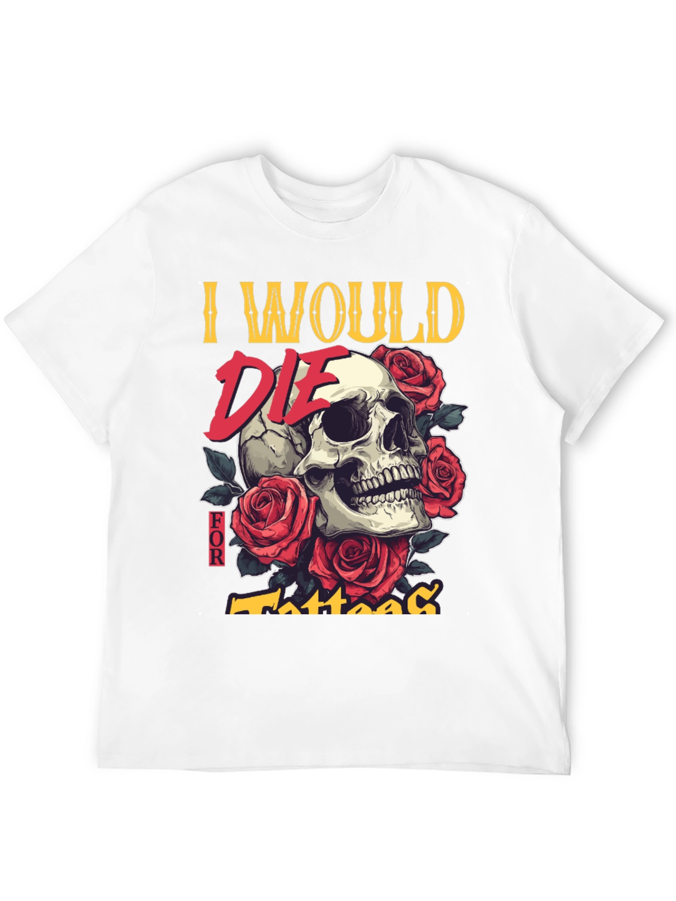 Skull & Roses Tattoo T-Shirt