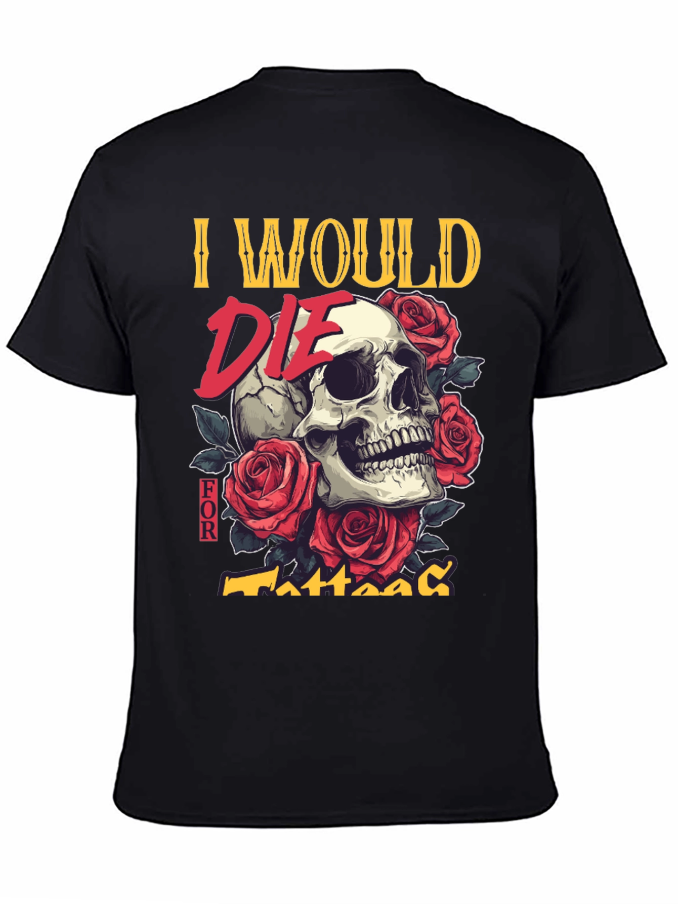 Skull & Roses Tattoo T-Shirt