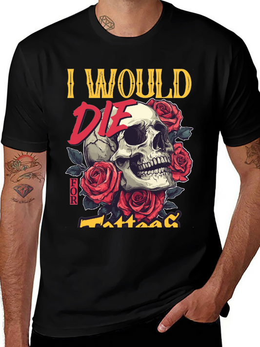 Skull & Roses Tattoo T-Shirt