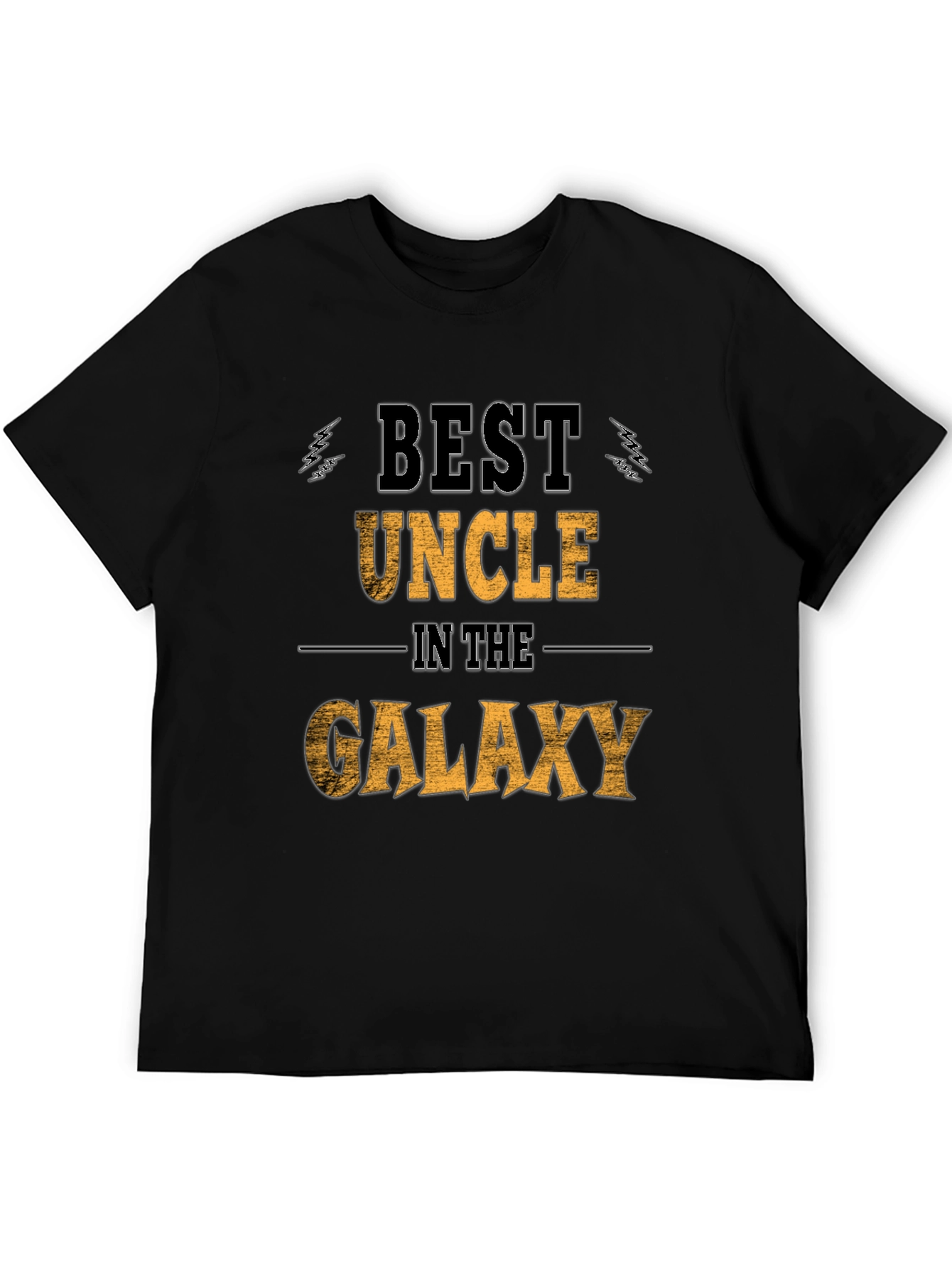 Best Uncle in the Galaxy Black Graphic Tee