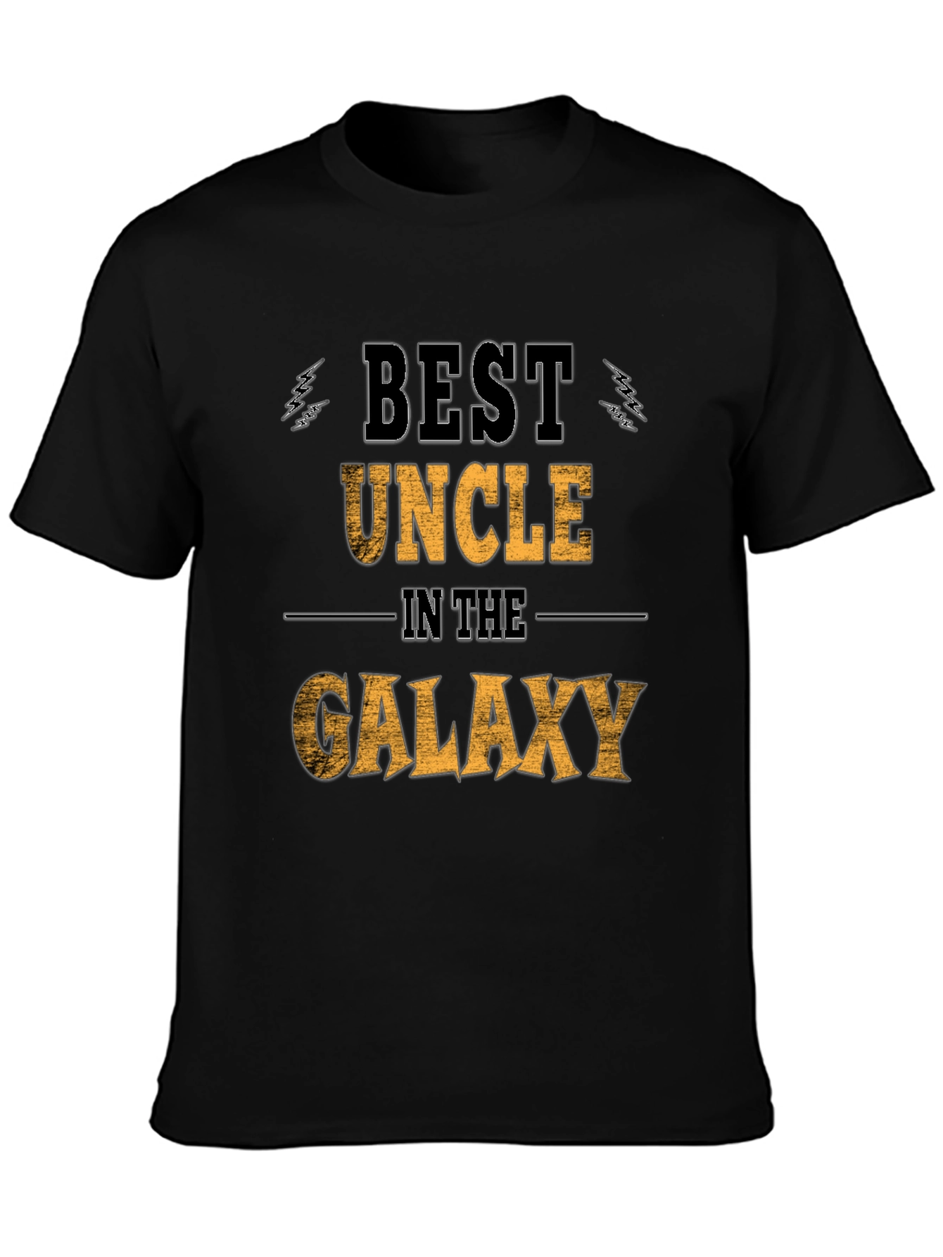 Best Uncle in the Galaxy Black Graphic Tee