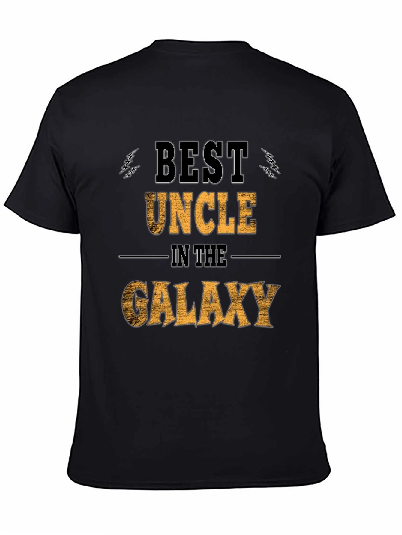 Best Uncle in the Galaxy Black Graphic Tee