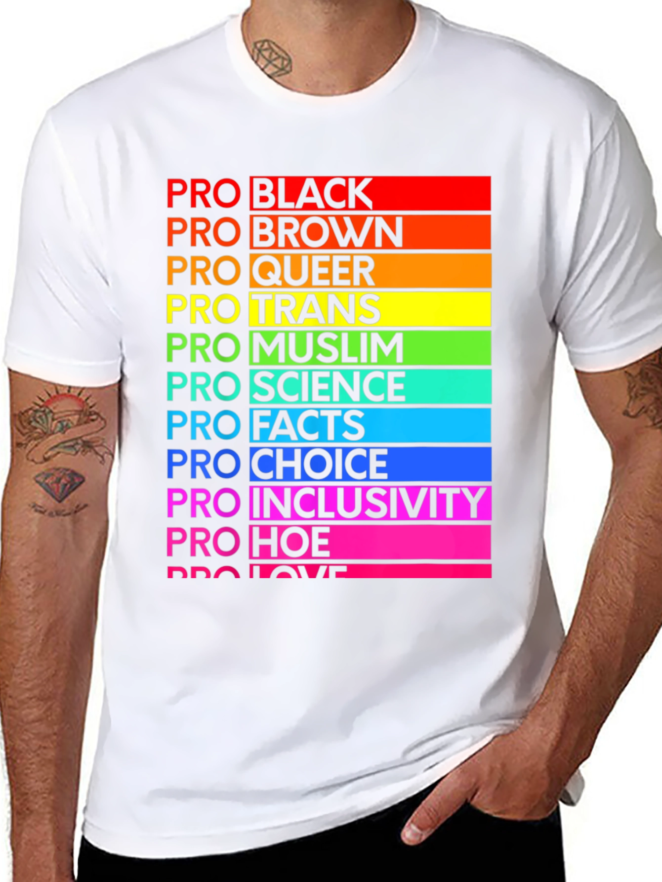 Pro Pride Rainbow T-Shirt - Black