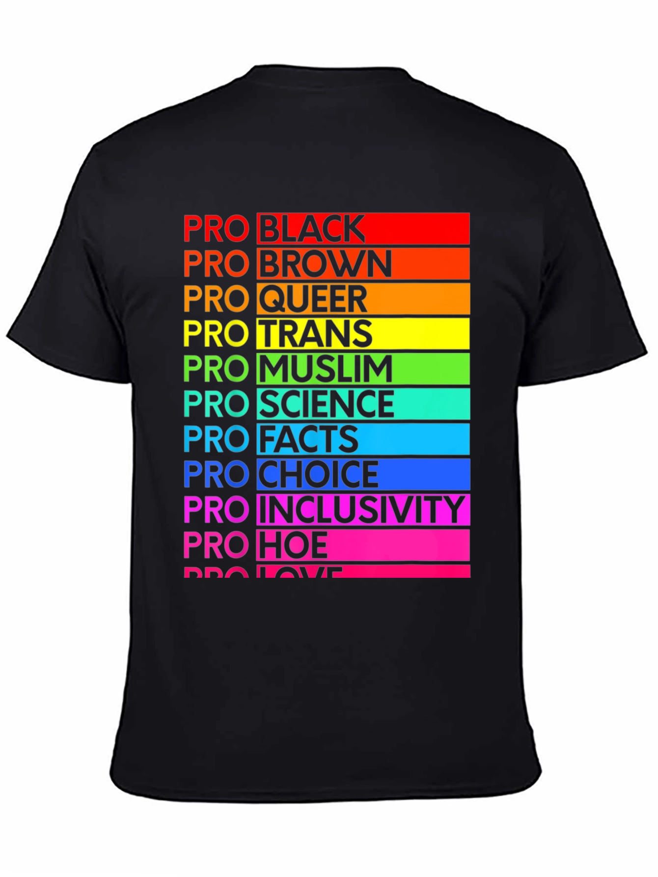 Pro Pride Rainbow T-Shirt - Black