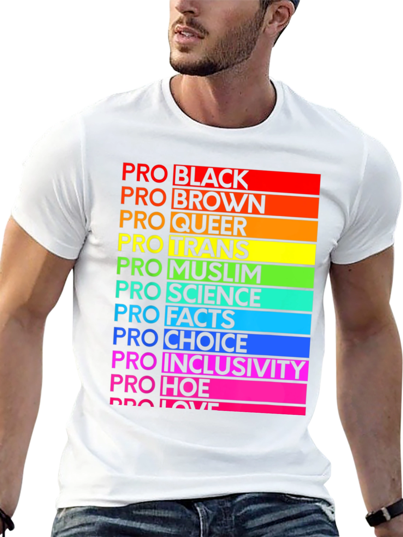 Pro Pride Rainbow T-Shirt - Black