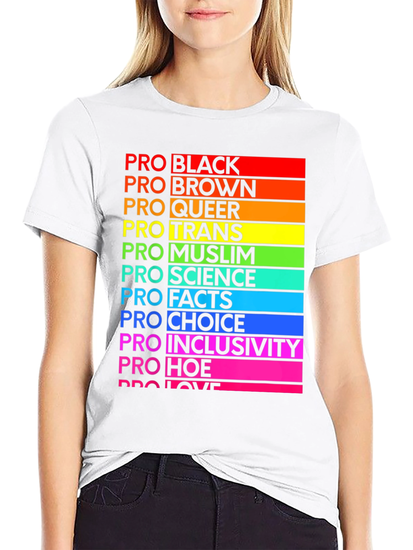 Pro Pride Rainbow T-Shirt - Black