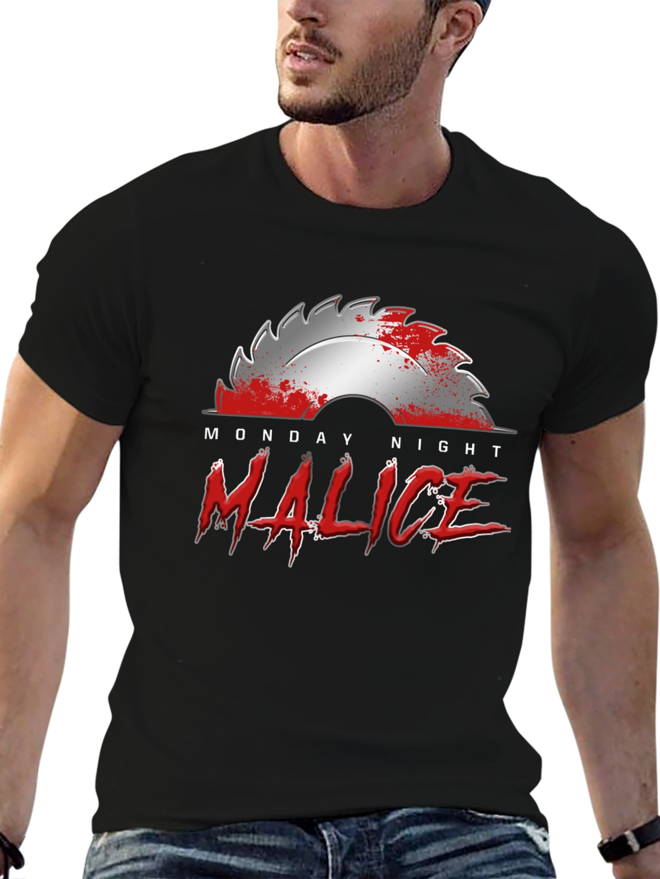Monday Night Malice T-Shirt - Horror Design
