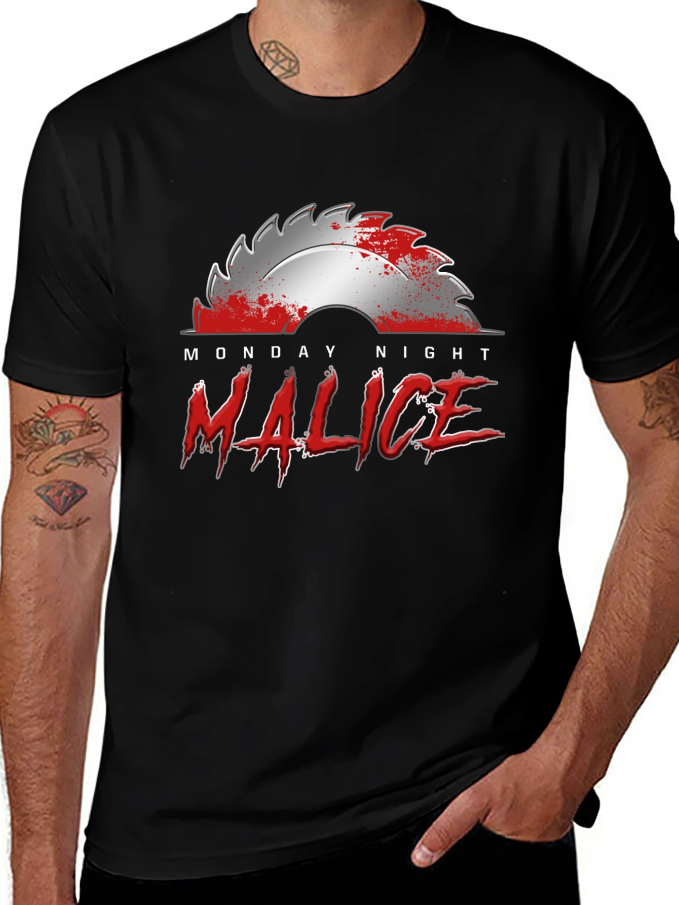 Monday Night Malice T-Shirt - Horror Design