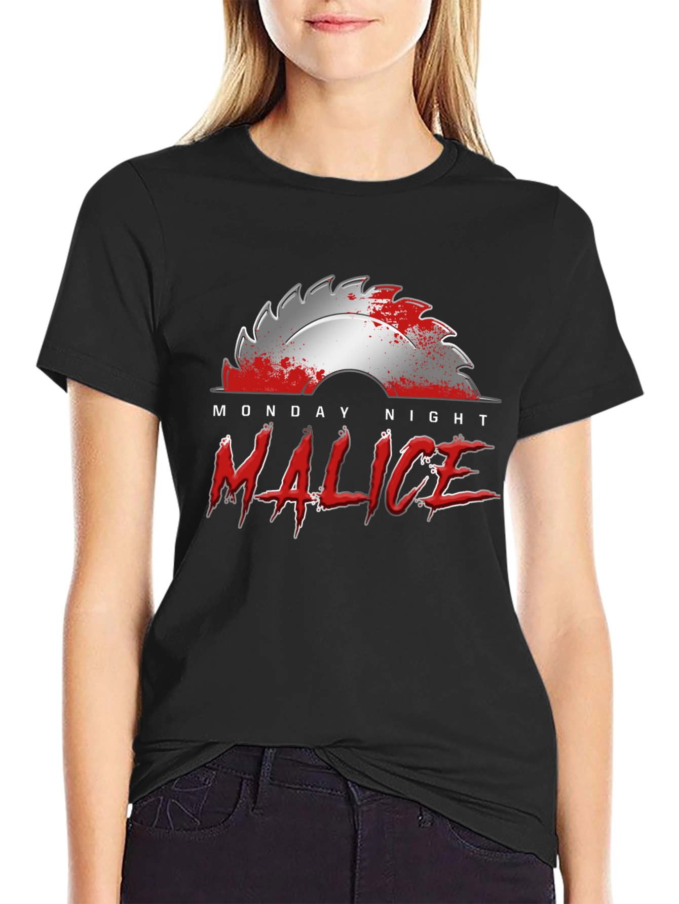 Monday Night Malice T-Shirt - Horror Design