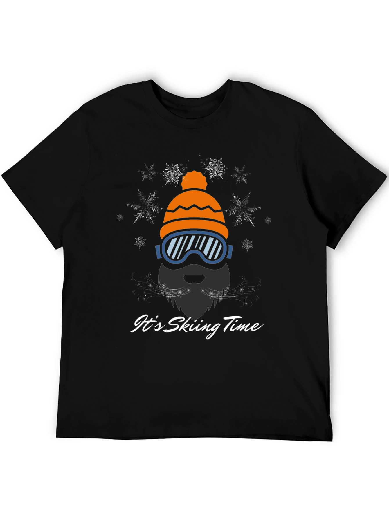 Skiing Time Graphic Tee - Winter Adventure Shirt