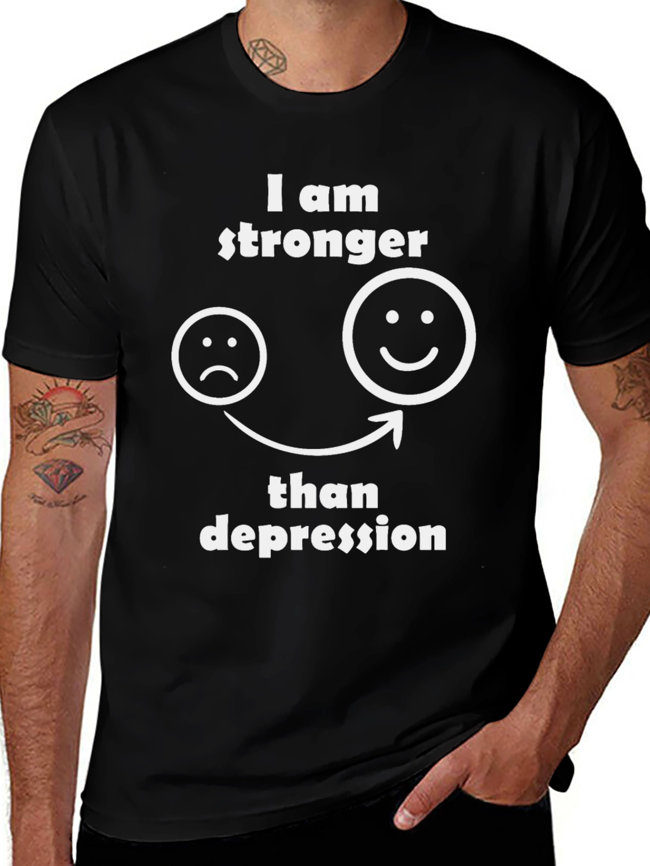 Stronger Than Depression T-Shirt Mental Health Awareness Tee