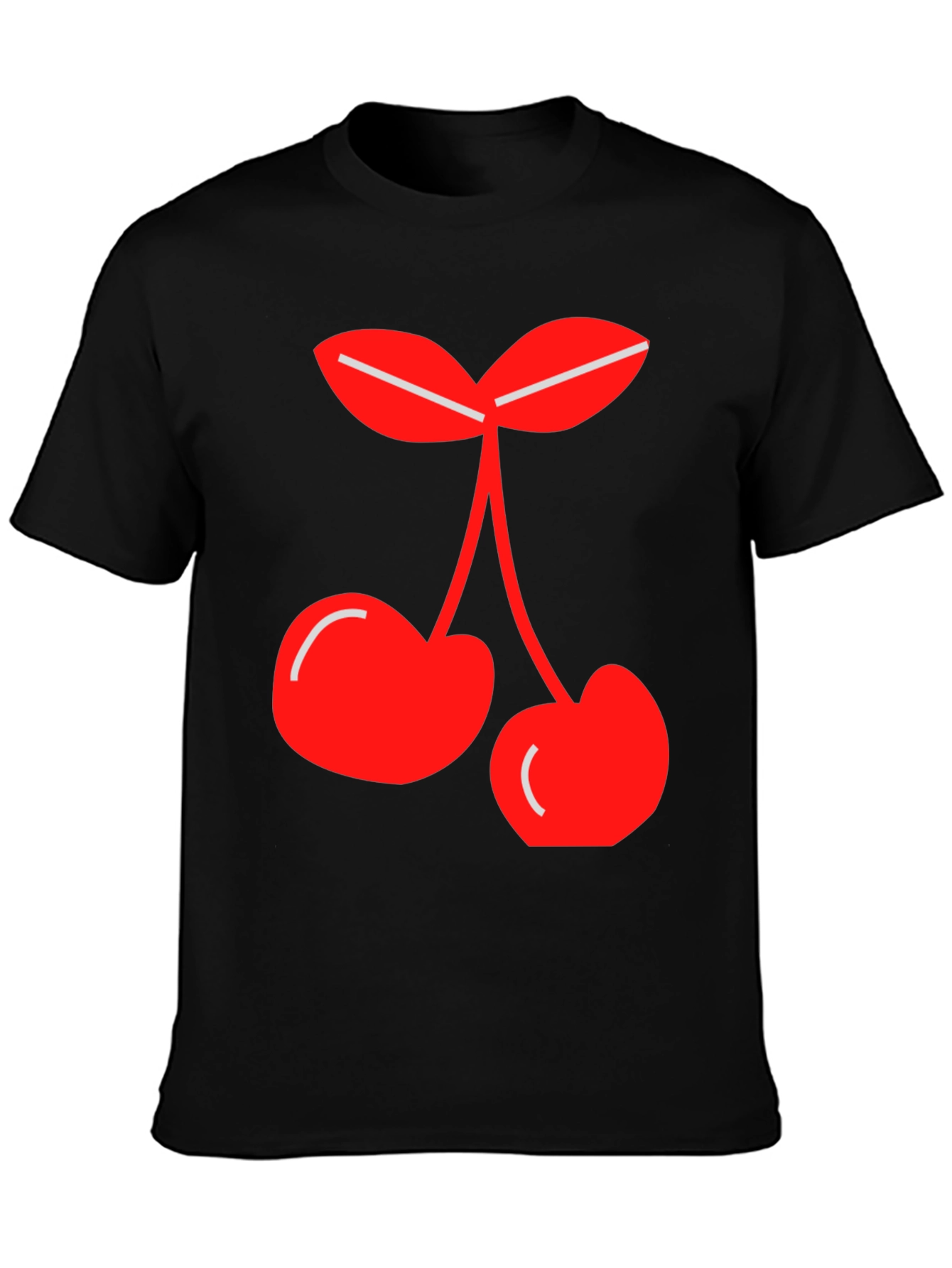 Cherry Graphic Tee - Black Casual Shirt