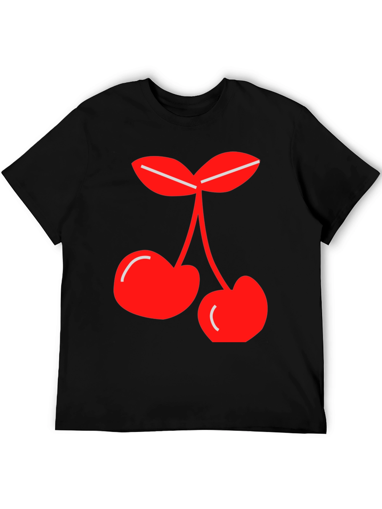 Cherry Graphic Tee - Black Casual Shirt