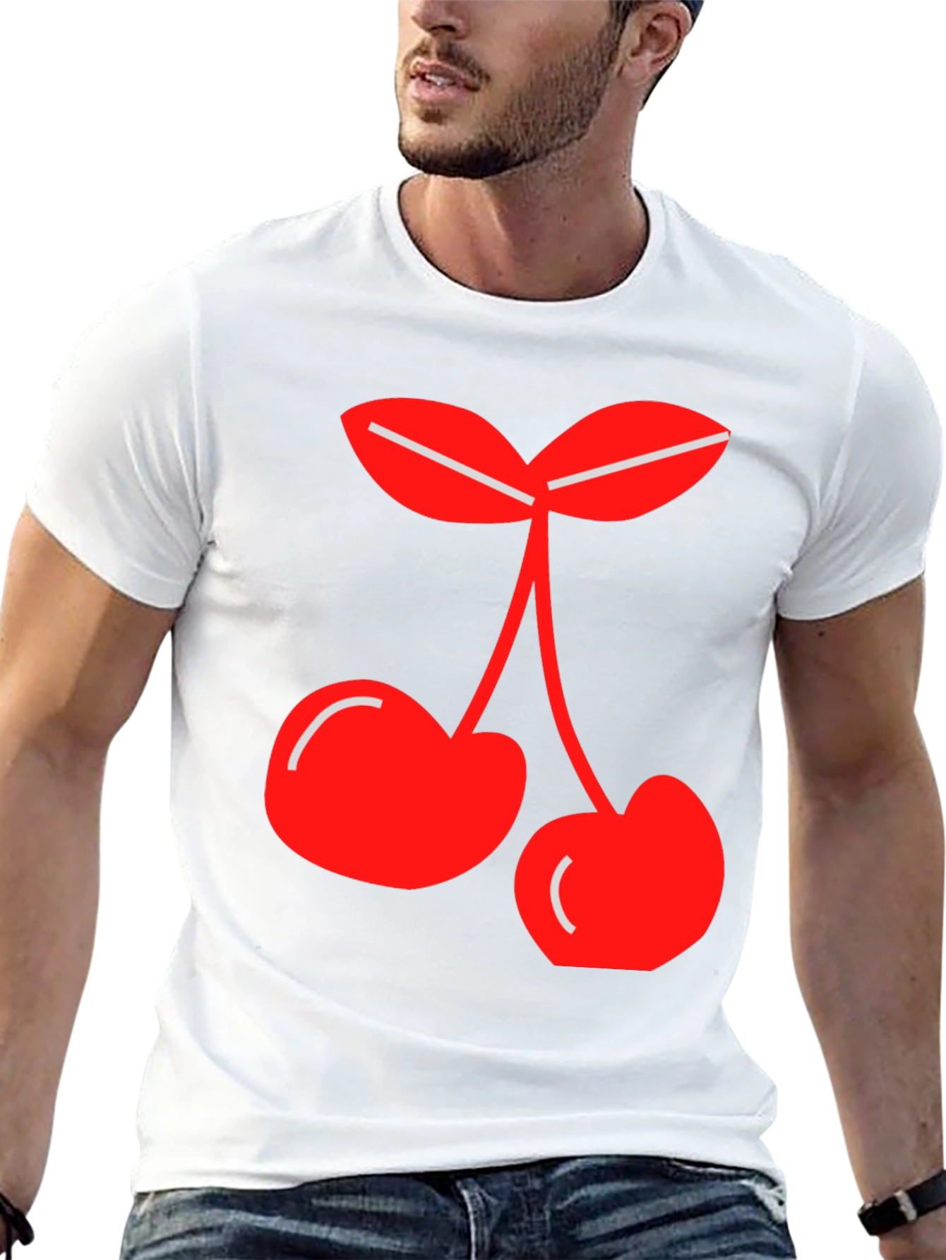 Cherry Graphic Tee - Black Casual Shirt
