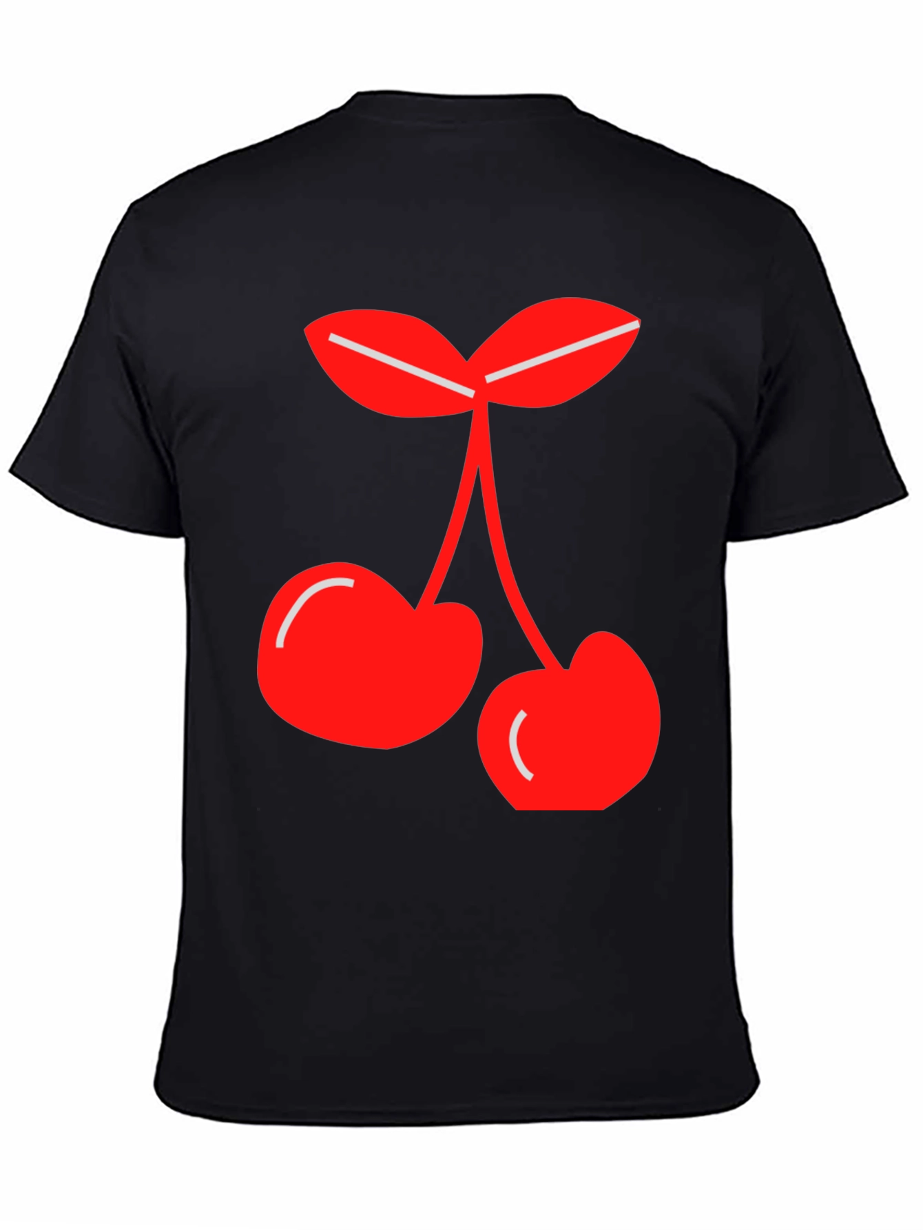 Cherry Graphic Tee - Black Casual Shirt