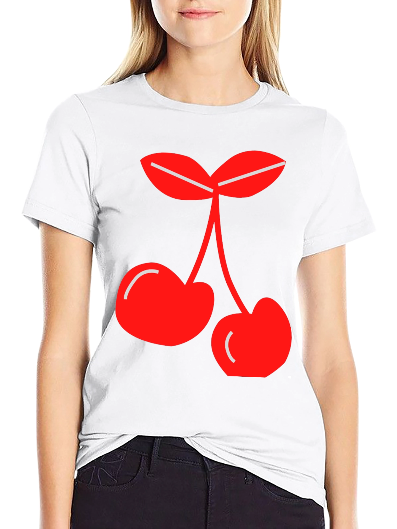 Cherry Graphic Tee - Black Casual Shirt