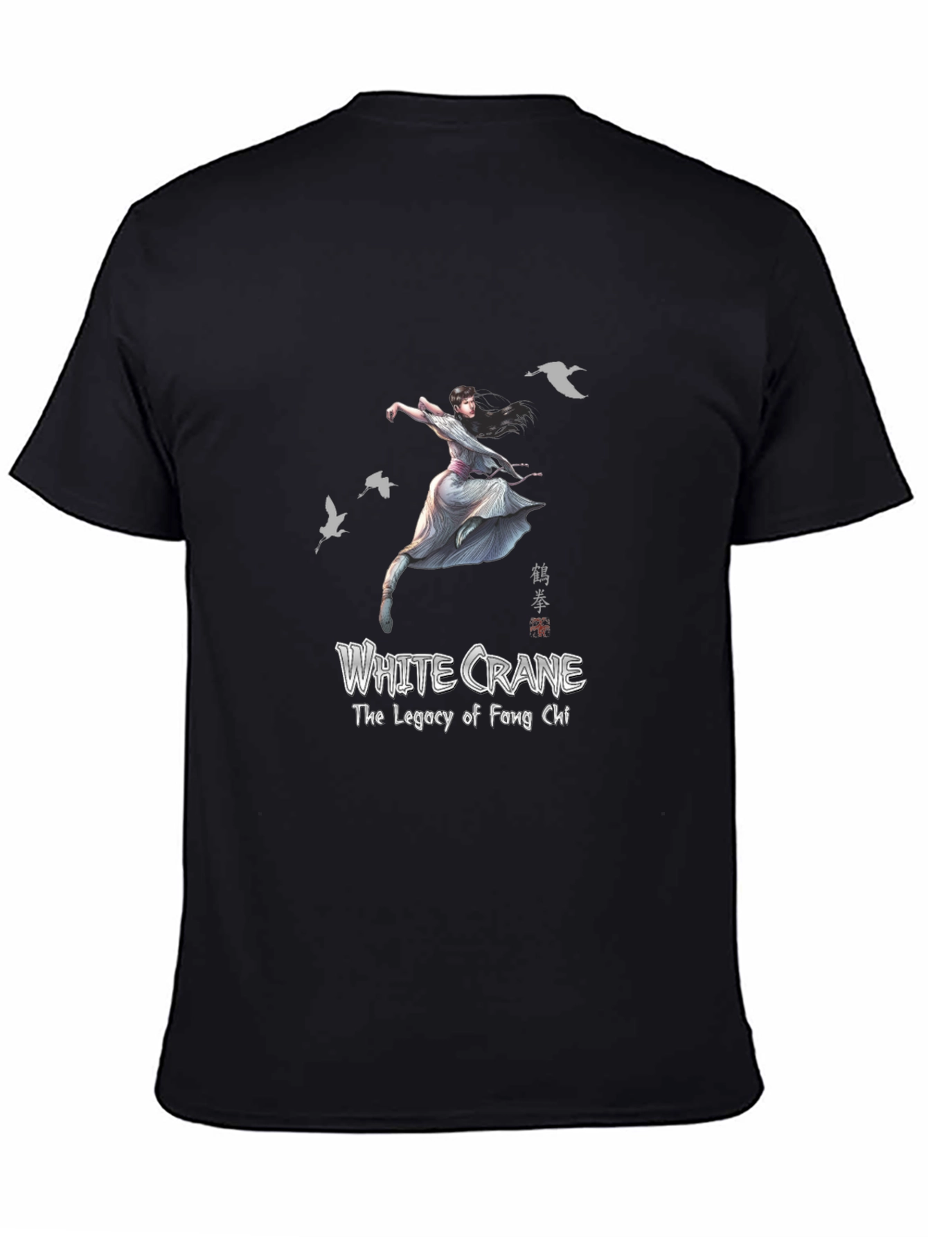 White Crane Kung Fu Graphic T-Shirt