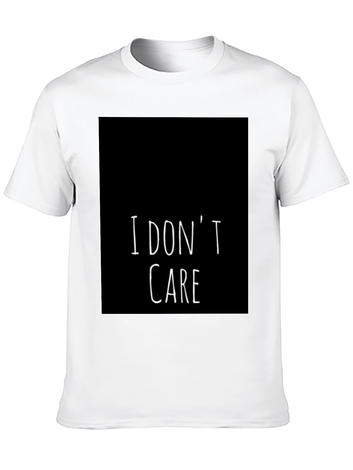 I Dont Care Graphic Tee - Black