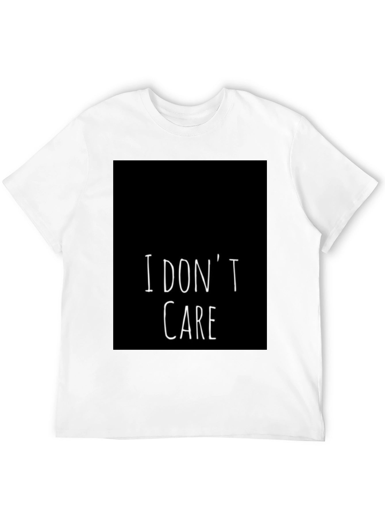 I Dont Care Graphic Tee - Black