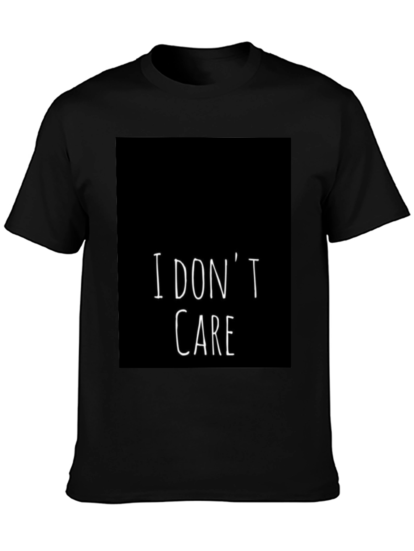 I Dont Care Graphic Tee - Black