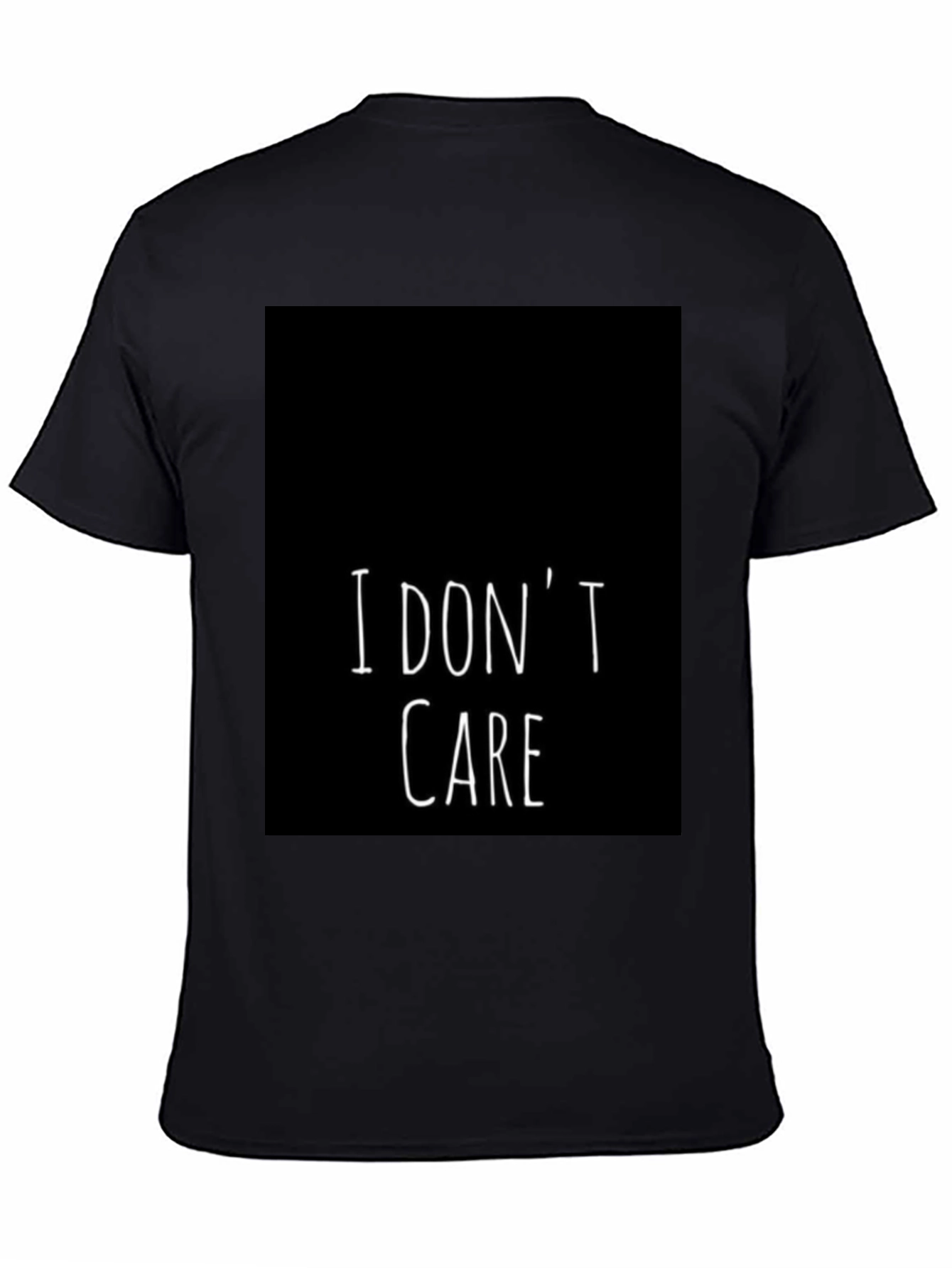 I Dont Care Graphic Tee - Black
