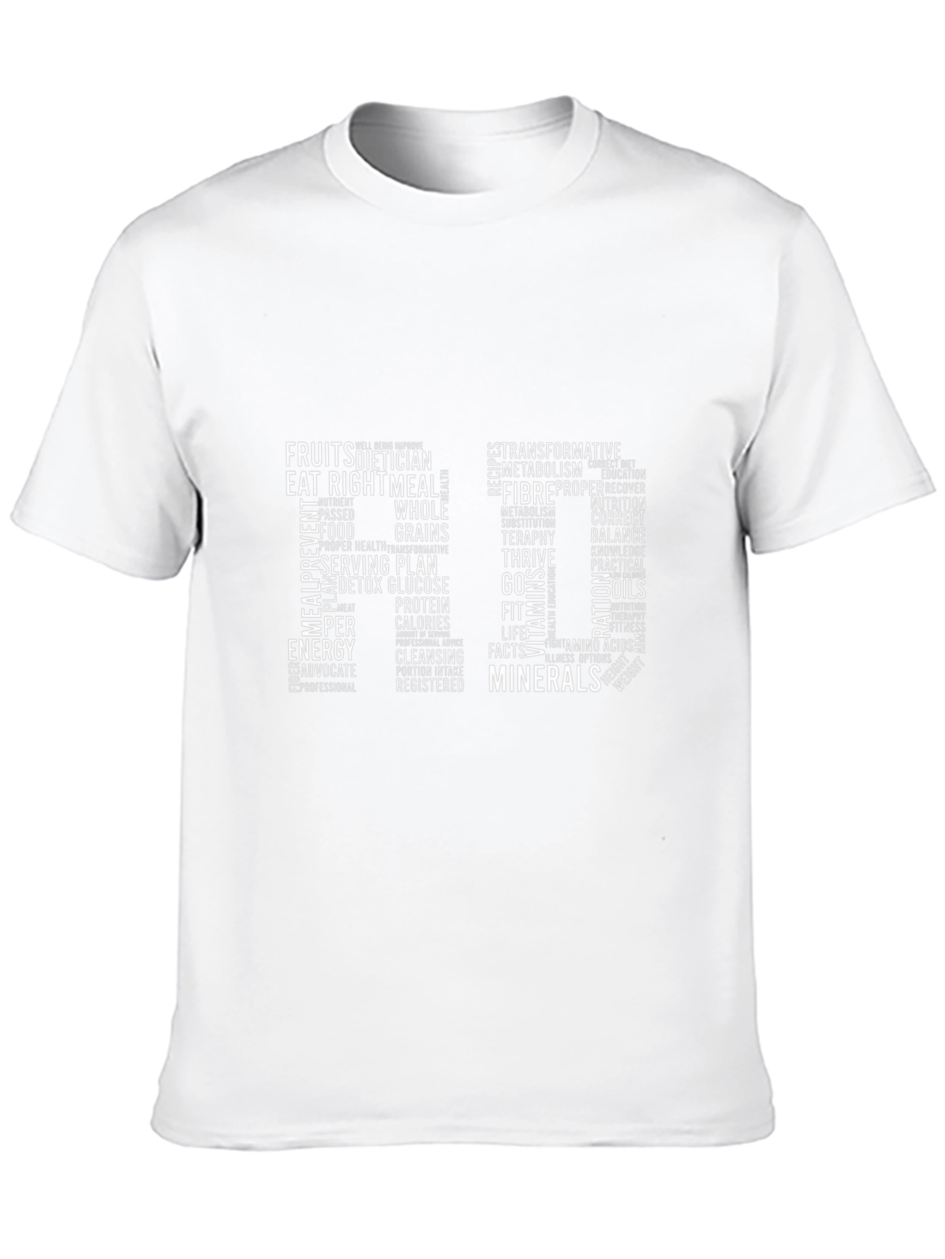 Nutrition Word Art Graphic T-Shirt