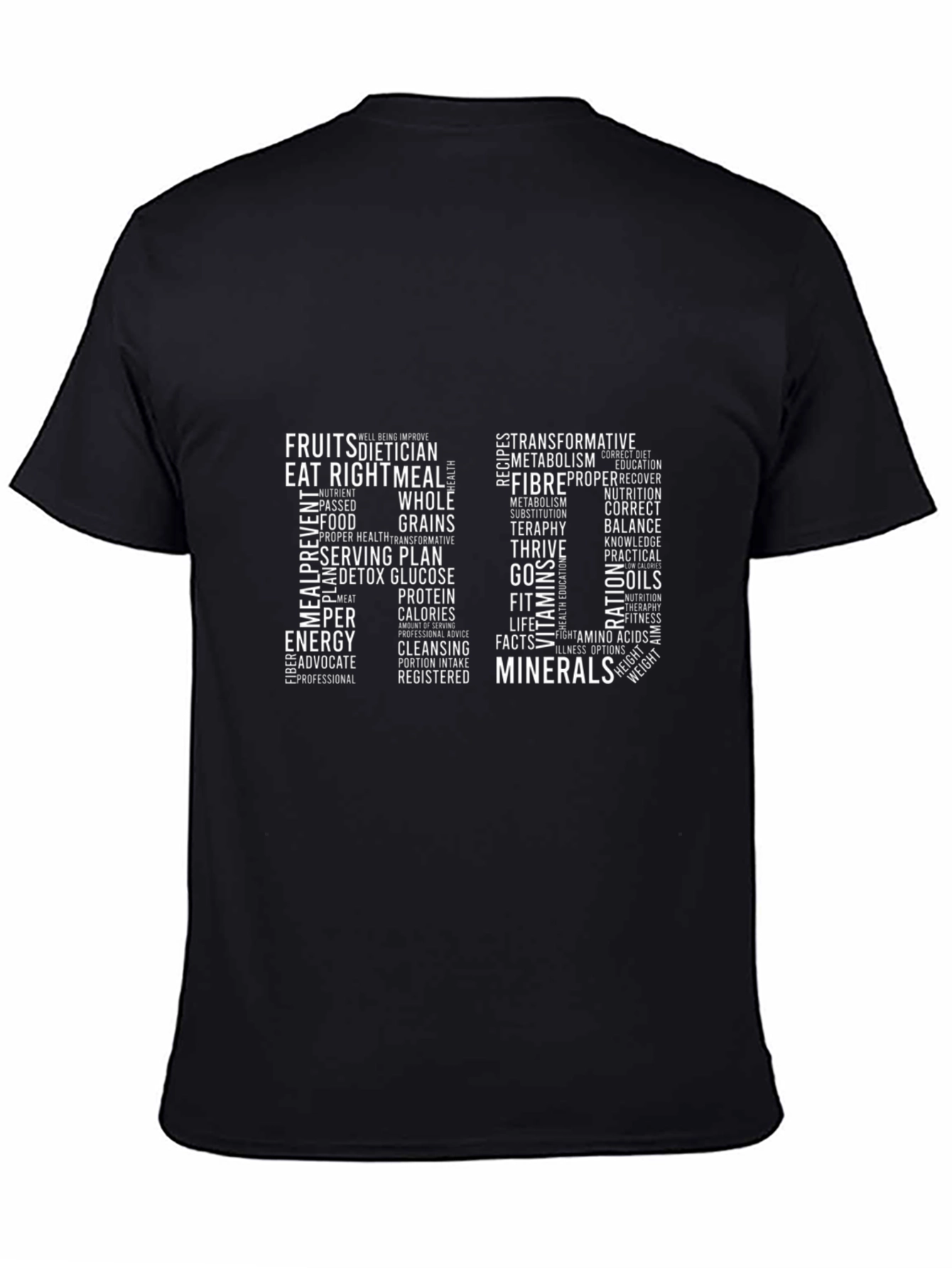 Nutrition Word Art Graphic T-Shirt