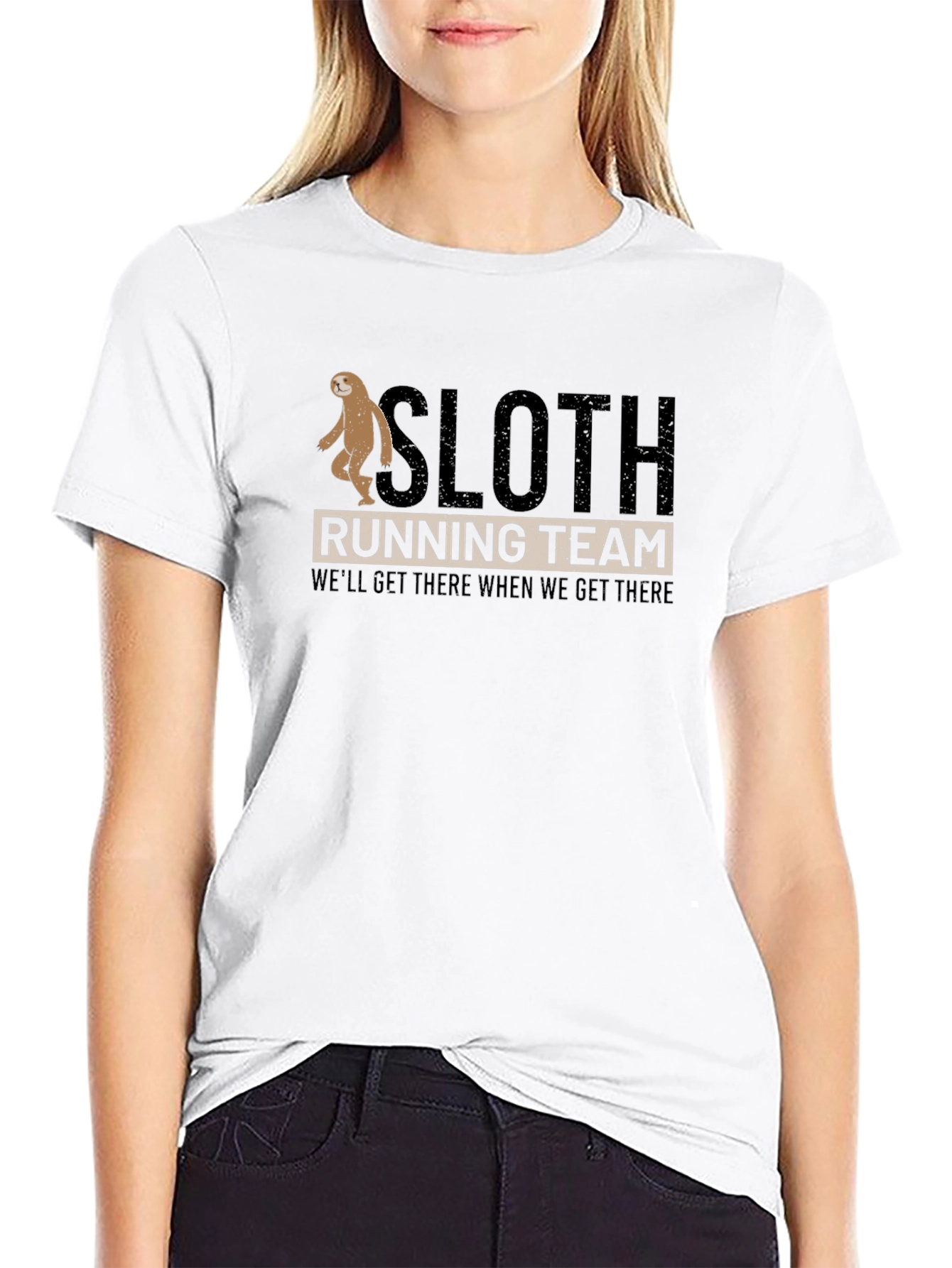 Sloth Running Team T-Shirt:  Funny Relaxed Fit