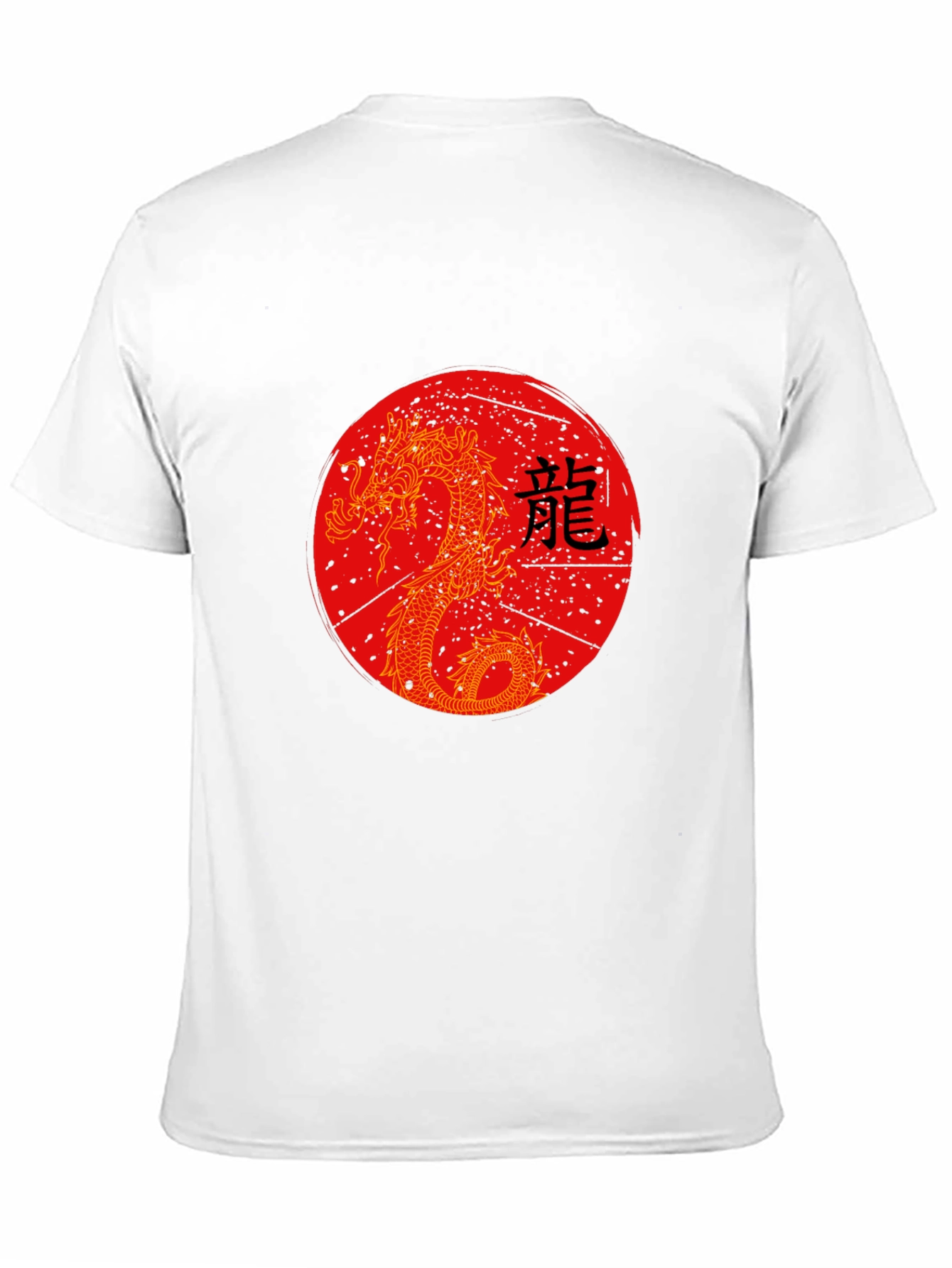 Dragon Graphic Tee - Black Crew Neck Shirt