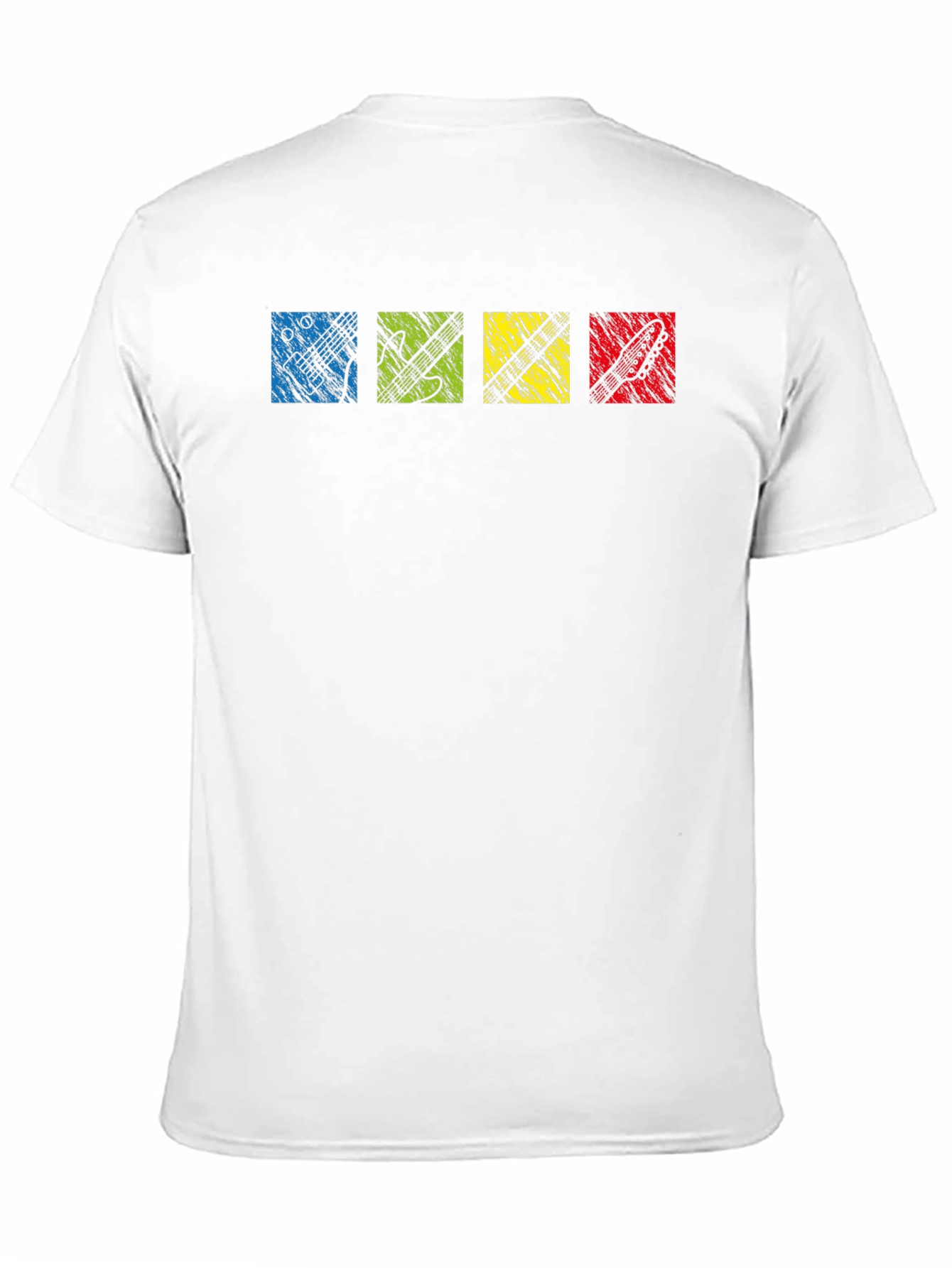 Retro Guitar Grunge Style Graphic T-Shirt