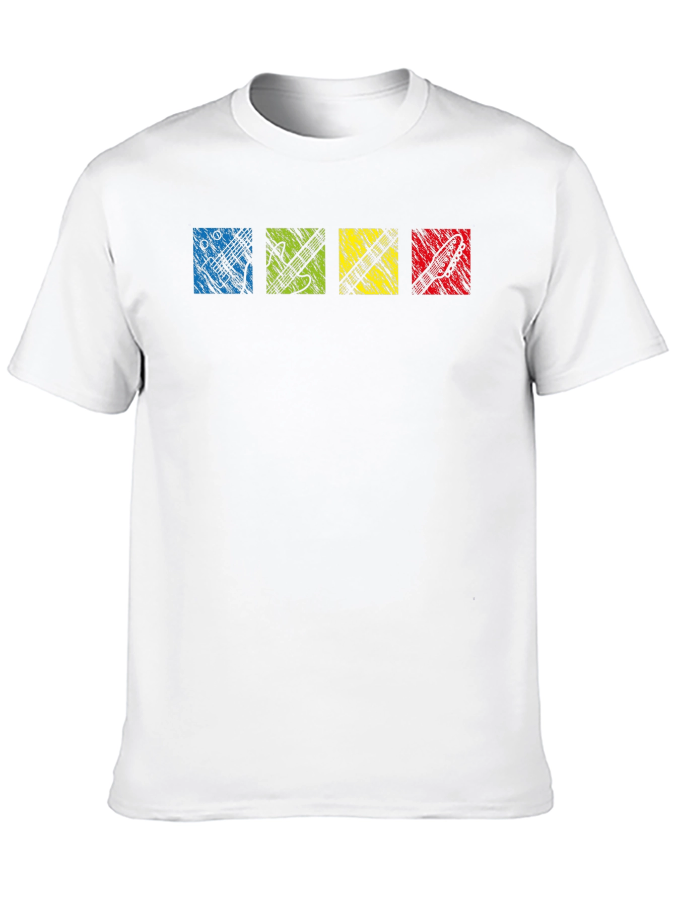 Retro Guitar Grunge Style Graphic T-Shirt